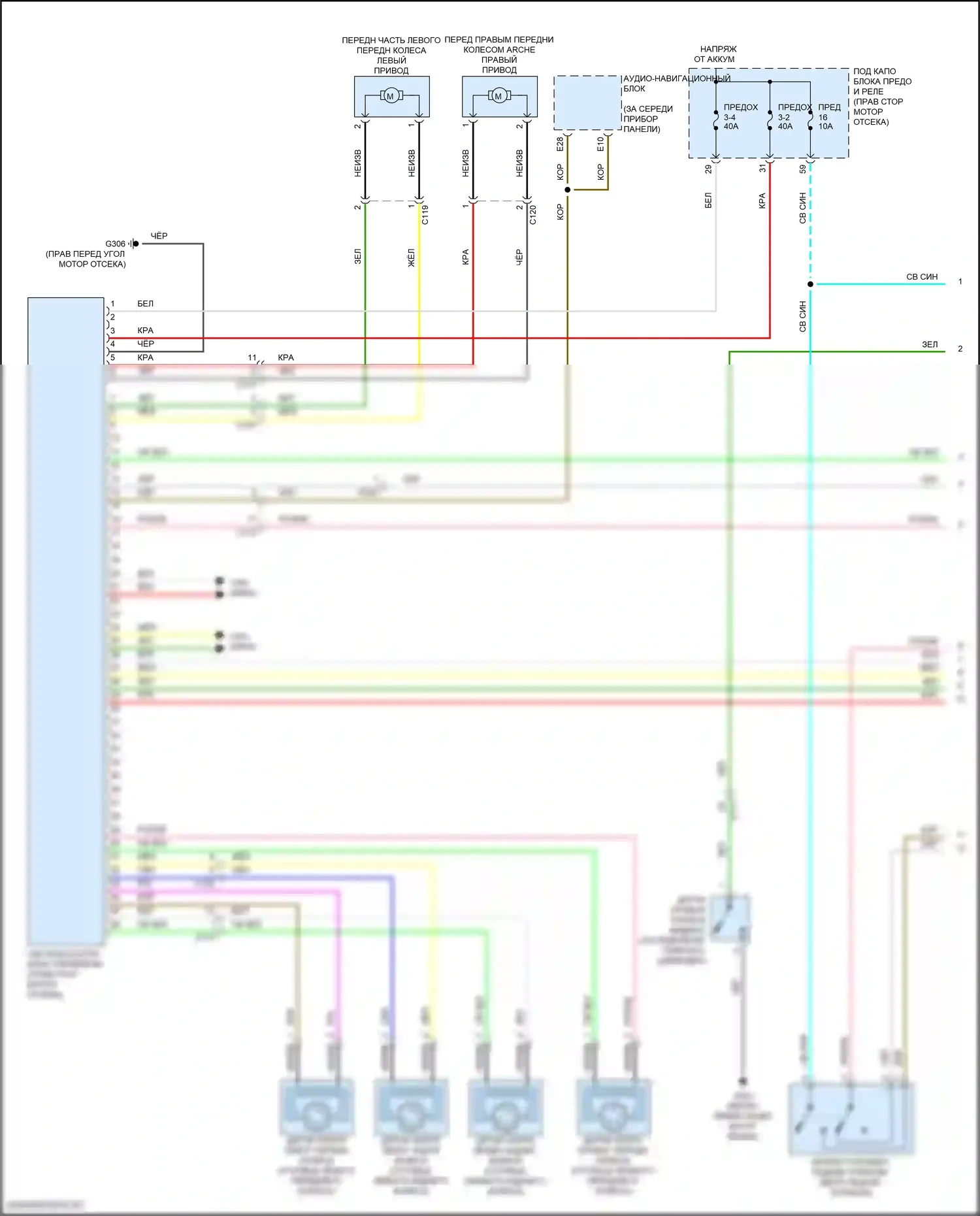 Insight Honda ZE4 (2018-2024): Антиблокировочная система abs электросхема (1 из 2) 
