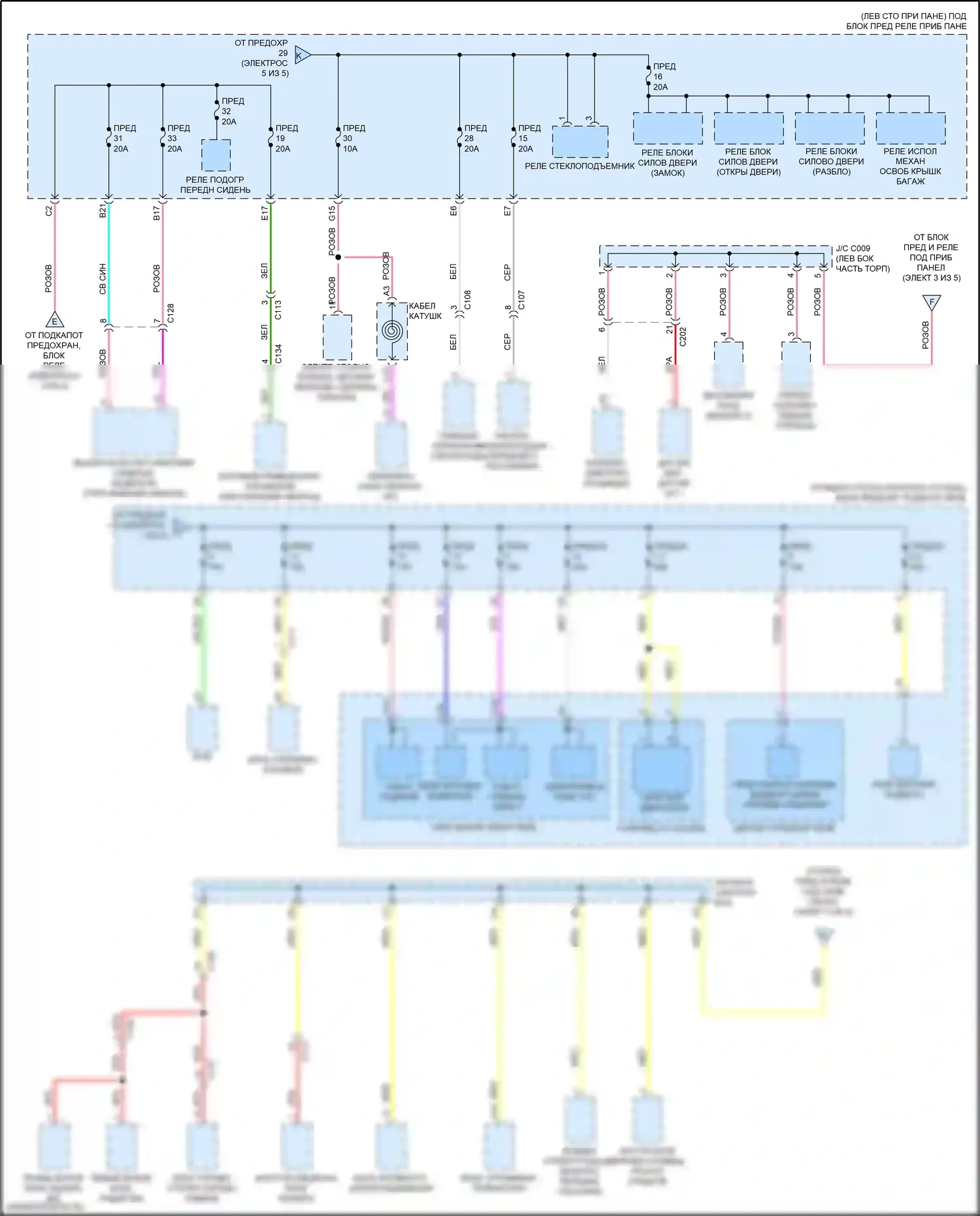 Insight Honda ZE4 (2018-2024): Электросхема блока предохранителей реле (4 из 5) 