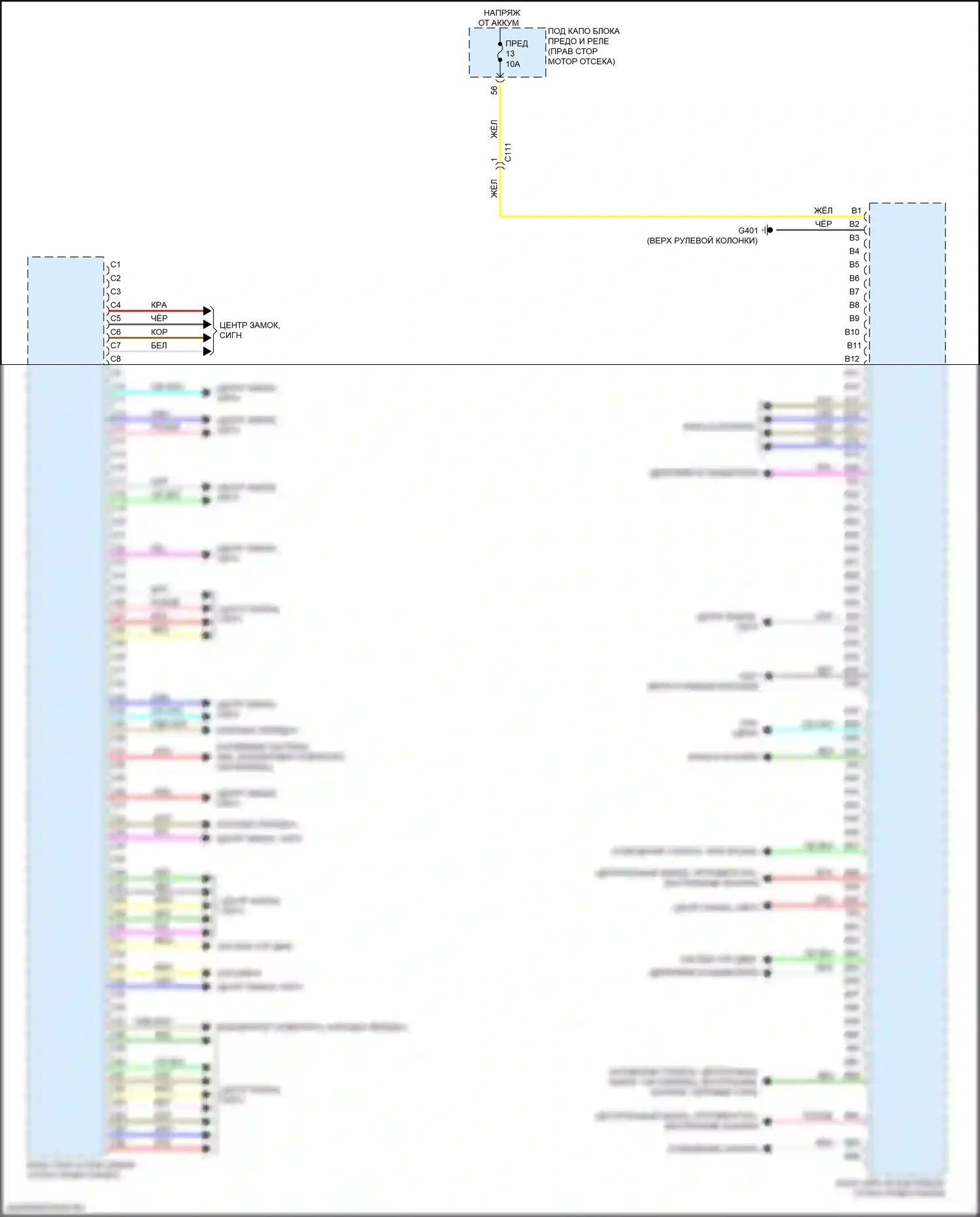 Insight Honda ZE4 (2018-2024): Электросхема блоков управления кузовом (2 из 2) 
