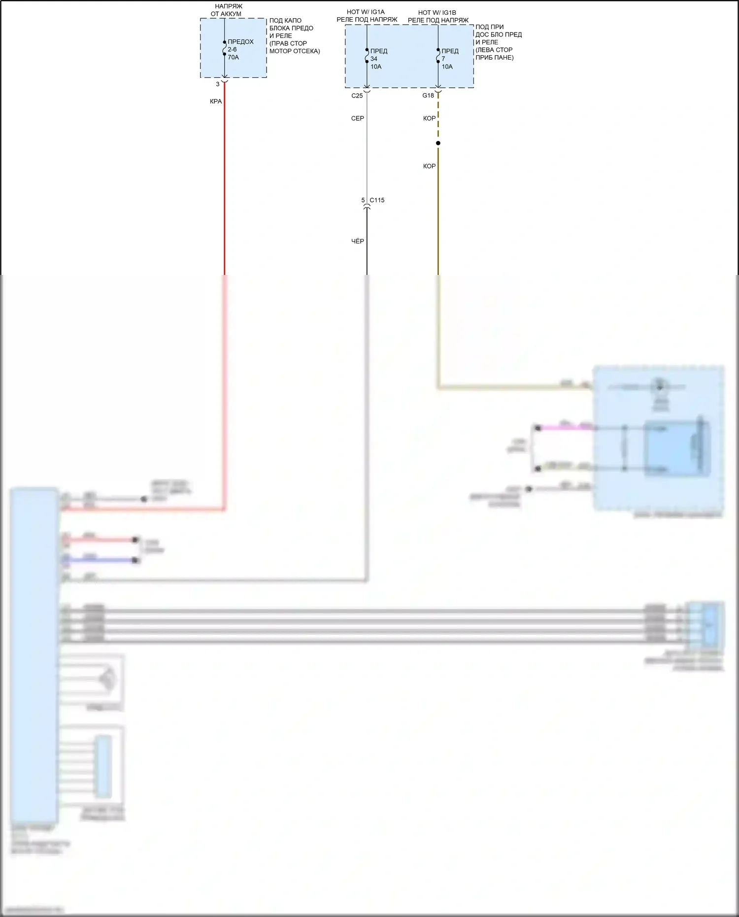 Insight Honda ZE4 (2018-2024): Электросхема электроусилителя руля 
