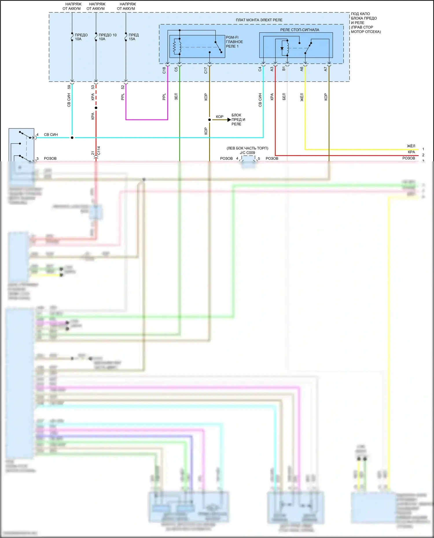 Insight Honda ZE4 (2018-2024): Электросхема круиз-контроля (1 из 3) 