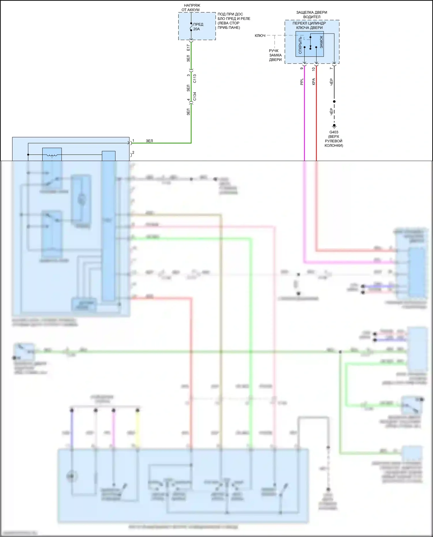 Insight Honda ZE4 (2018-2024): Электросхема складной крыши/люка 