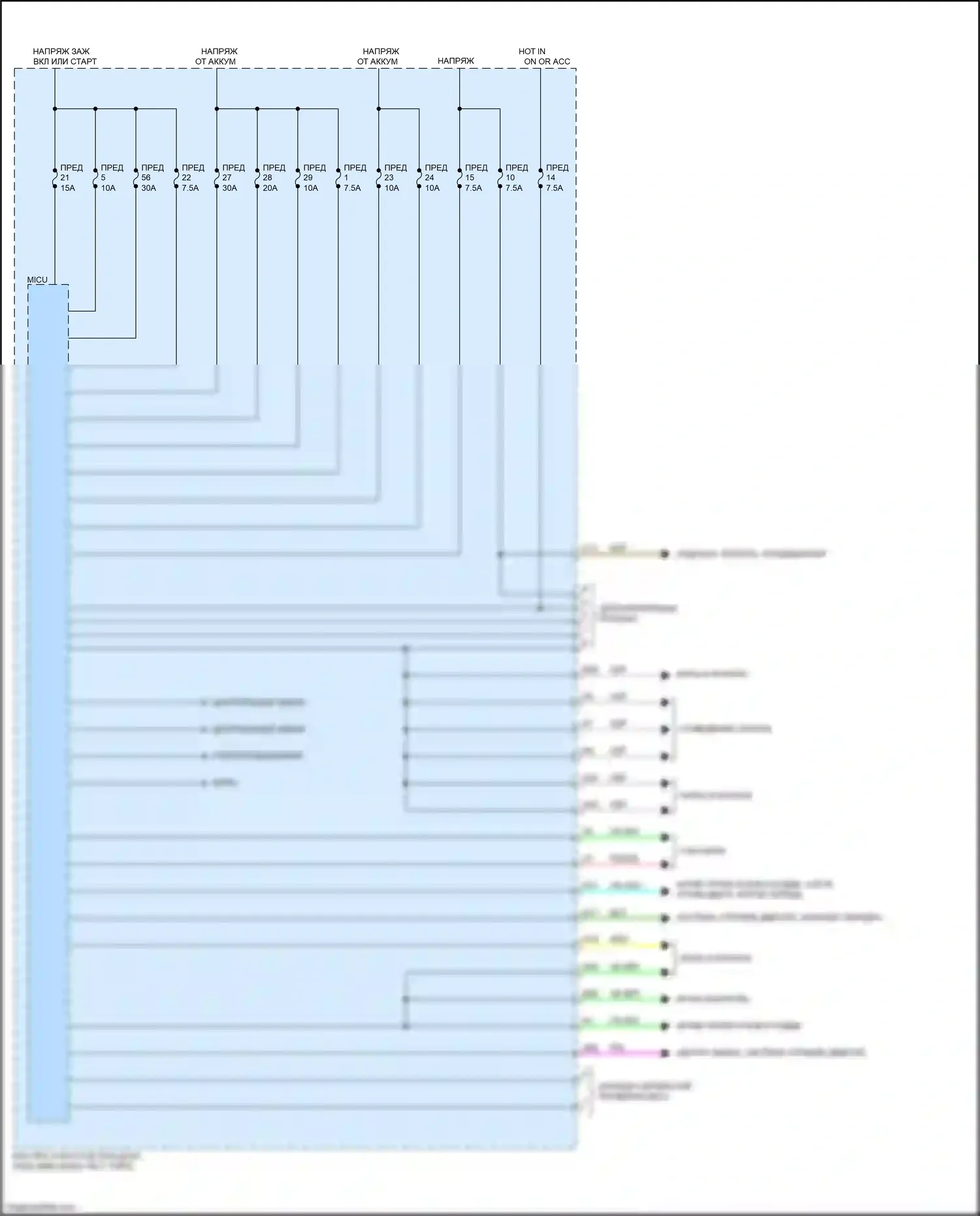 Jazz Honda GG рестайлинг (2011-2014): Электросхема блоков управления кузовом, электромобиль (1 из 2) 