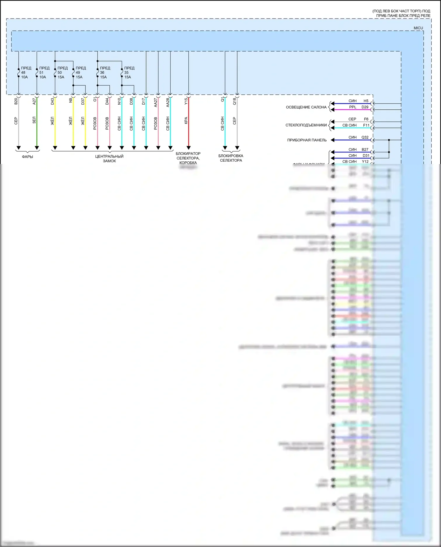 Jazz Honda GG рестайлинг (2011-2014): Электросхема блоков управления кузовом, электромобиль (2 из 2) 
