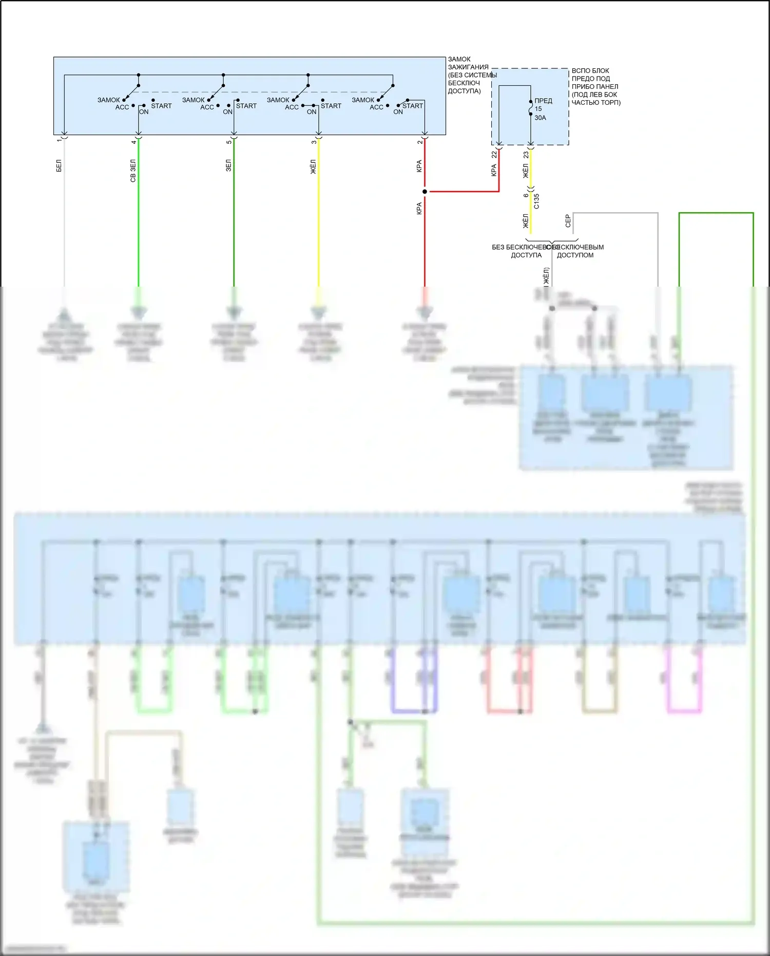 Jazz Honda GK рестайлинг (2017-2020): Электросхема блока предохранителей реле (4 из 6) 