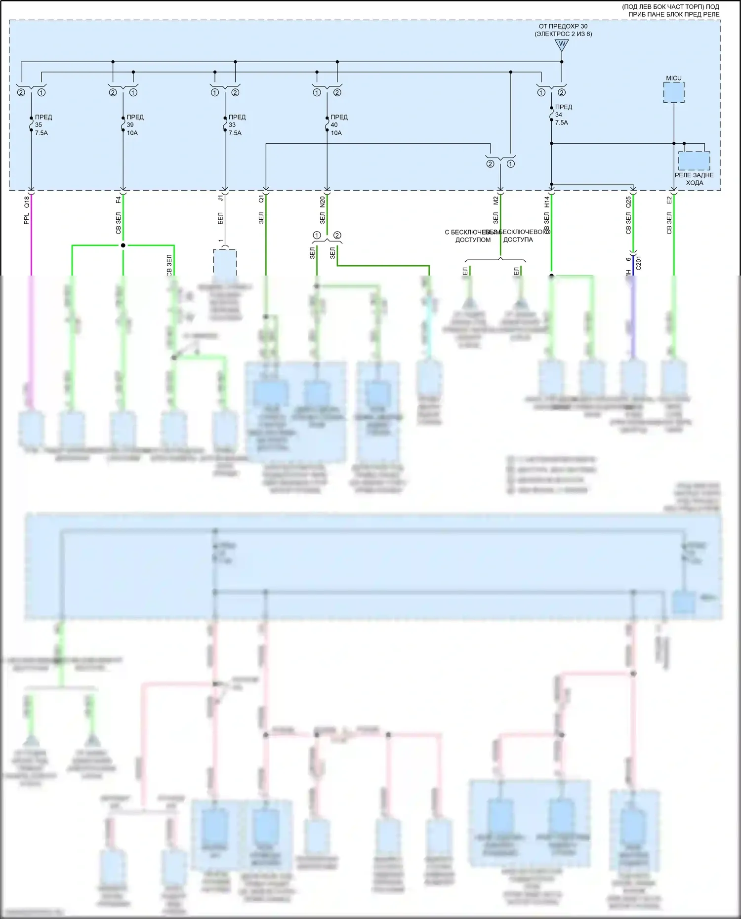 Jazz Honda GK рестайлинг (2017-2020): Электросхема блока предохранителей реле (5 из 6) 