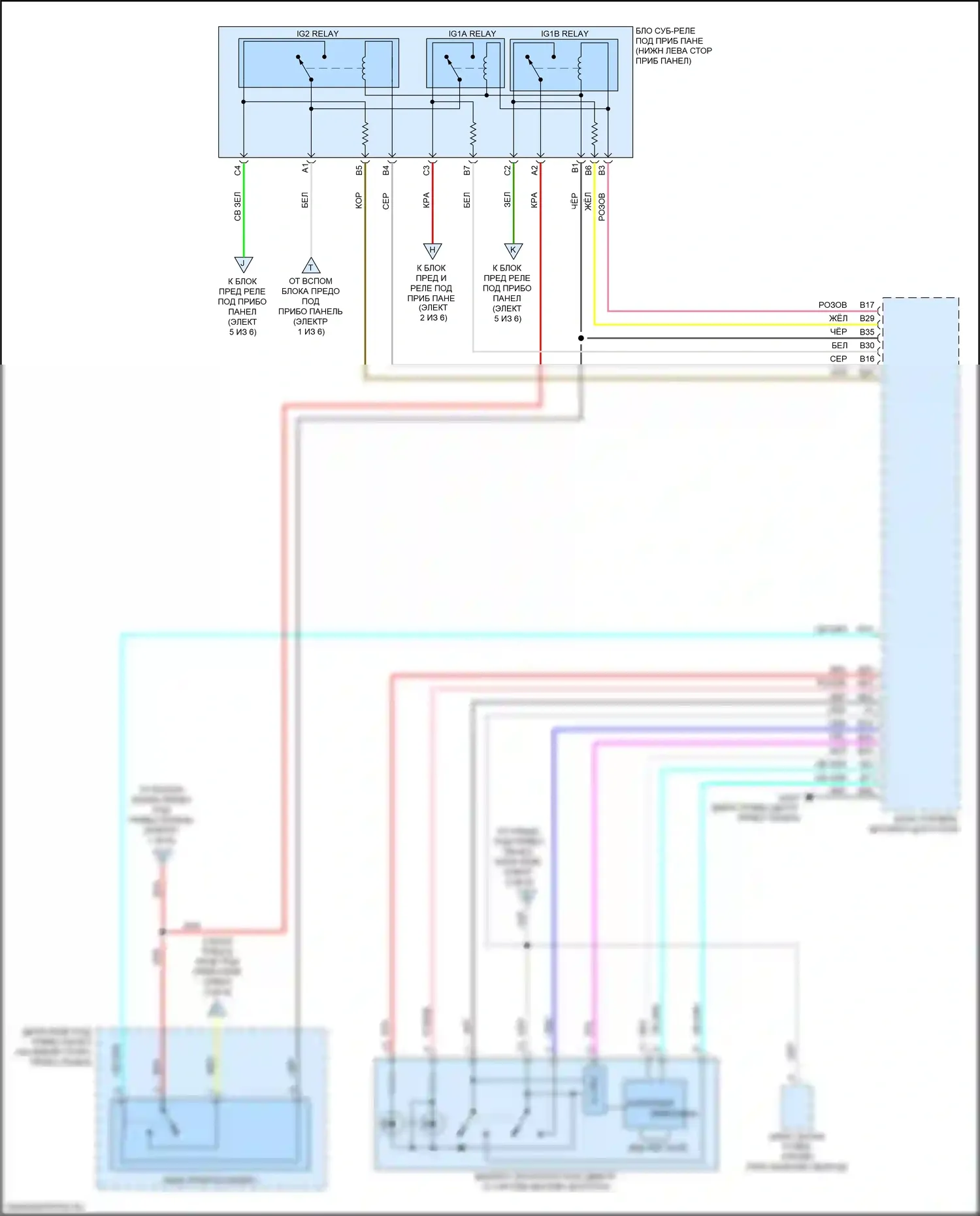 Jazz Honda GK рестайлинг (2017-2020): Электросхема блока предохранителей реле (6 из 6) 
