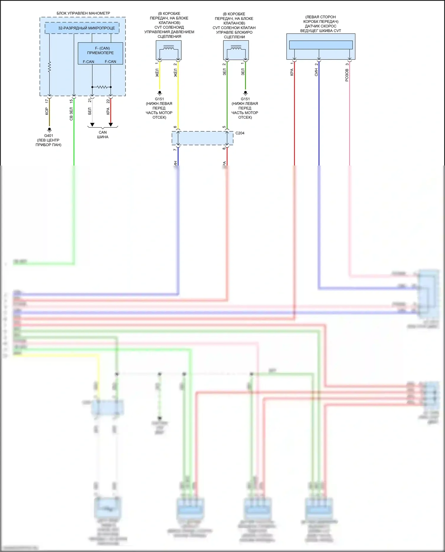 Jazz Honda GK рестайлинг (2017-2020): Электросхема коробки передач (3 из 3) 