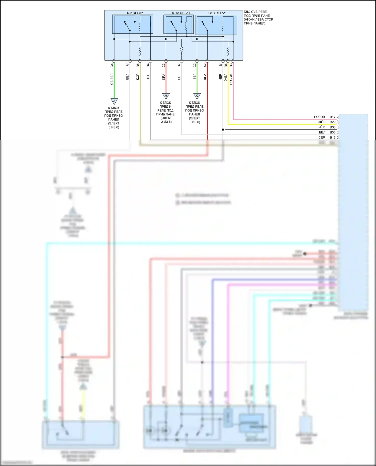 Jazz Honda GK (2015-2017): Электросхема блока предохранителей реле (6 из 6) 
