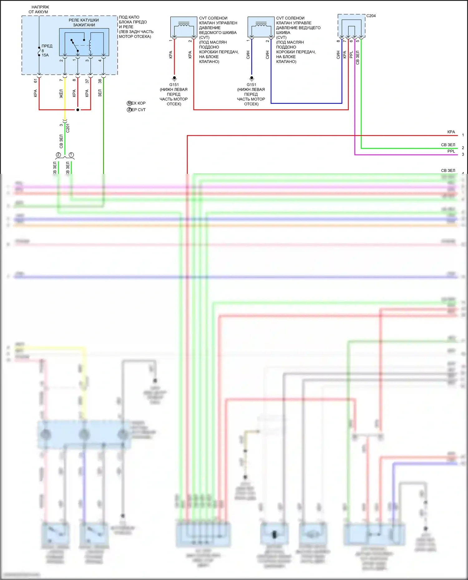 Jazz Honda GK (2015-2017): Электросхема двигателя 1.5л (3 из 8) 