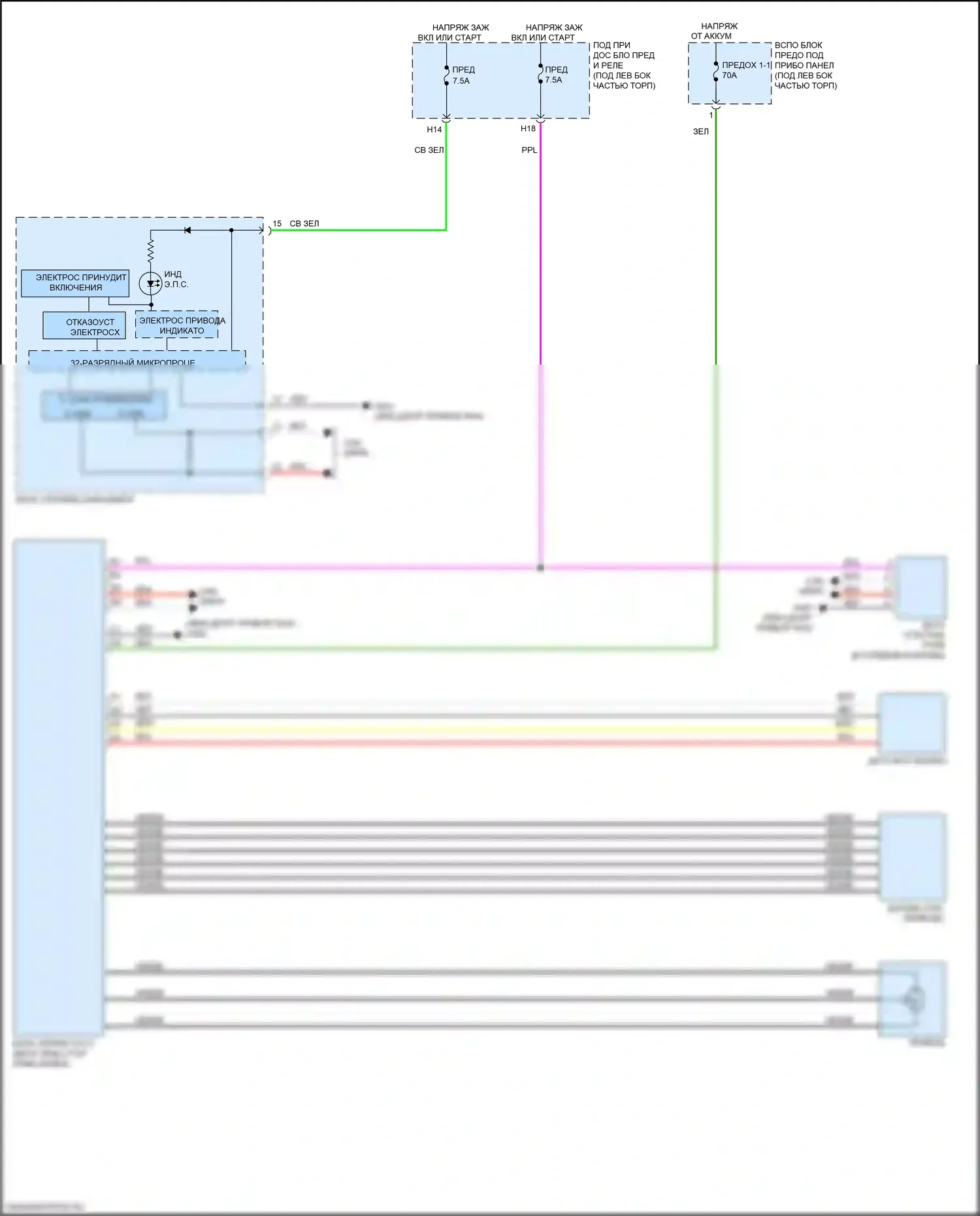 Jazz Honda GK (2015-2017): Электросхема электроусилителя руля 