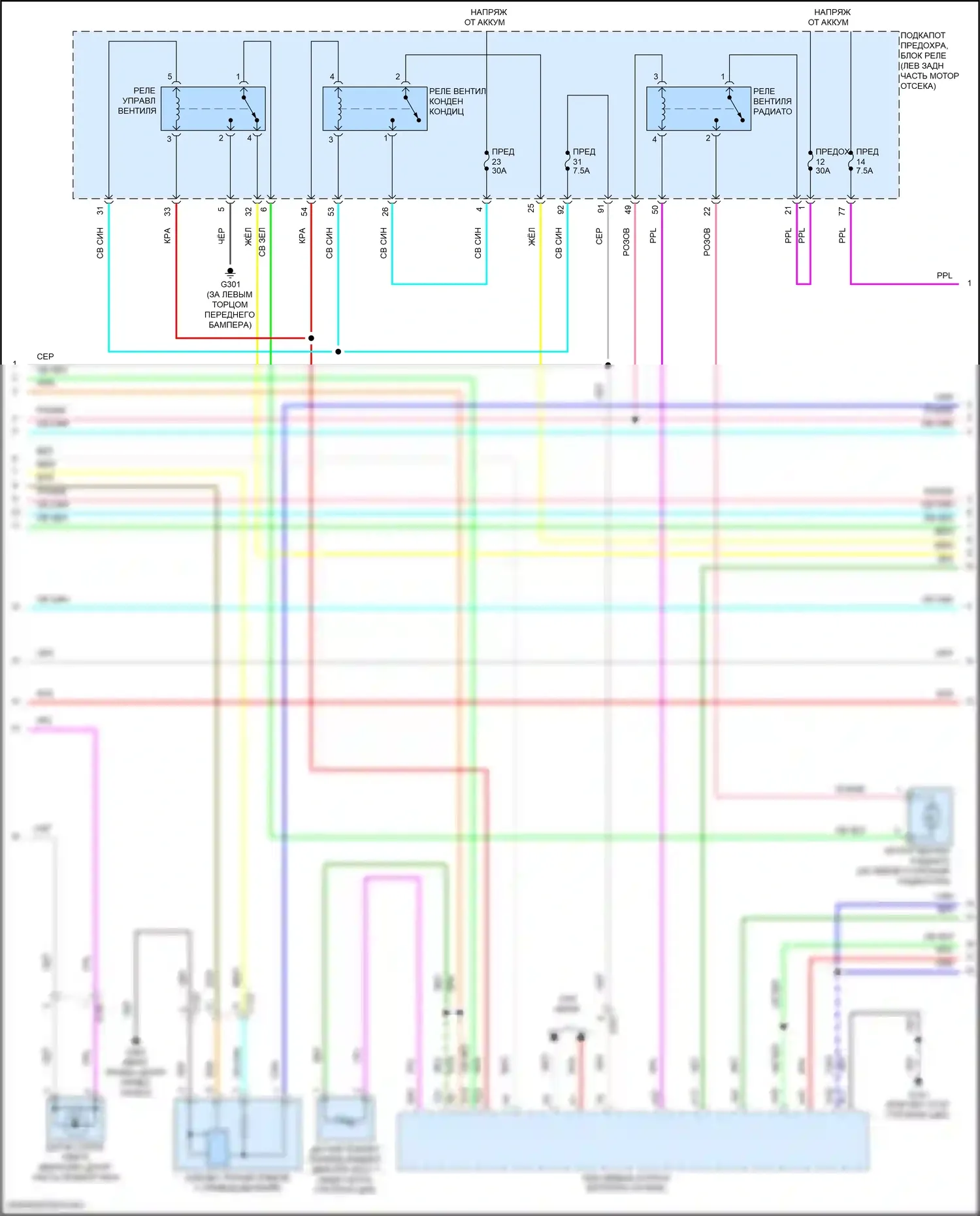 Jazz Honda GK (2015-2017): Электросхема климат контроля (2 из 3) 