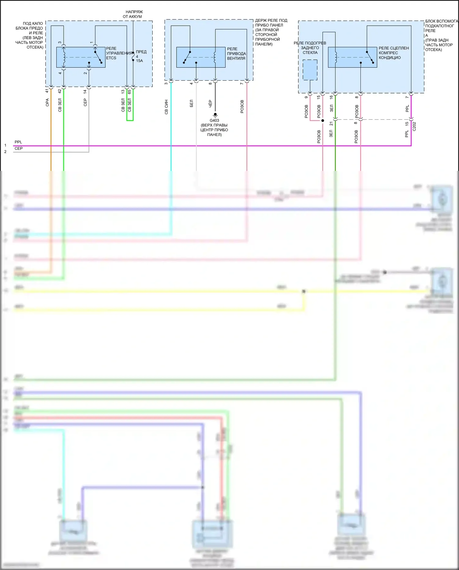 Jazz Honda GK (2015-2017): Электросхема ручного кондиционера (3 из 3) 