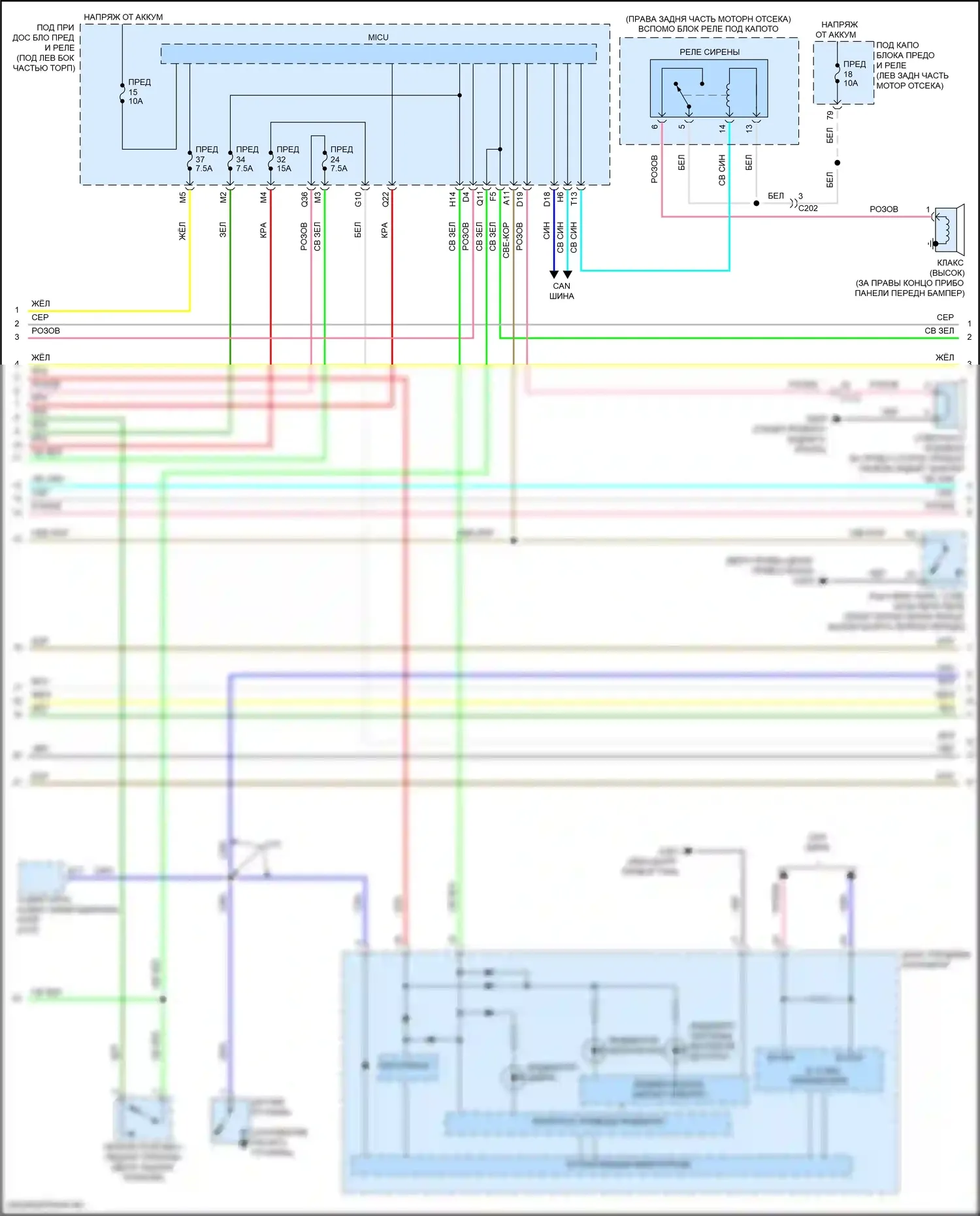 Jazz Honda GK (2015-2017): Электросхема защиты от взлома (3 из 6) 