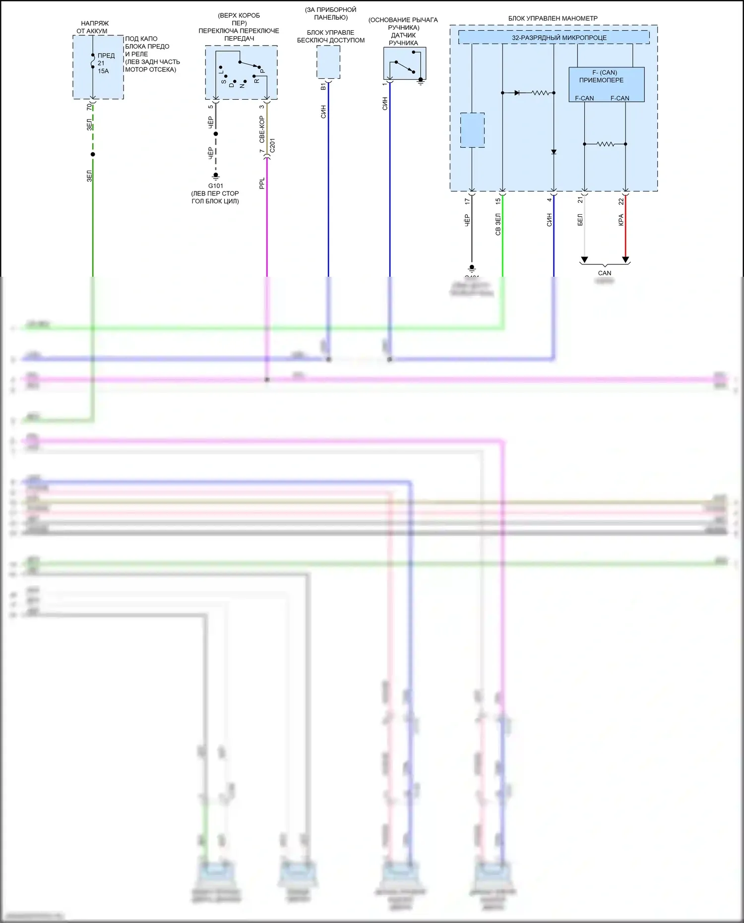 Jazz Honda GK (2015-2017): Электросхема навигации (2 из 4) 