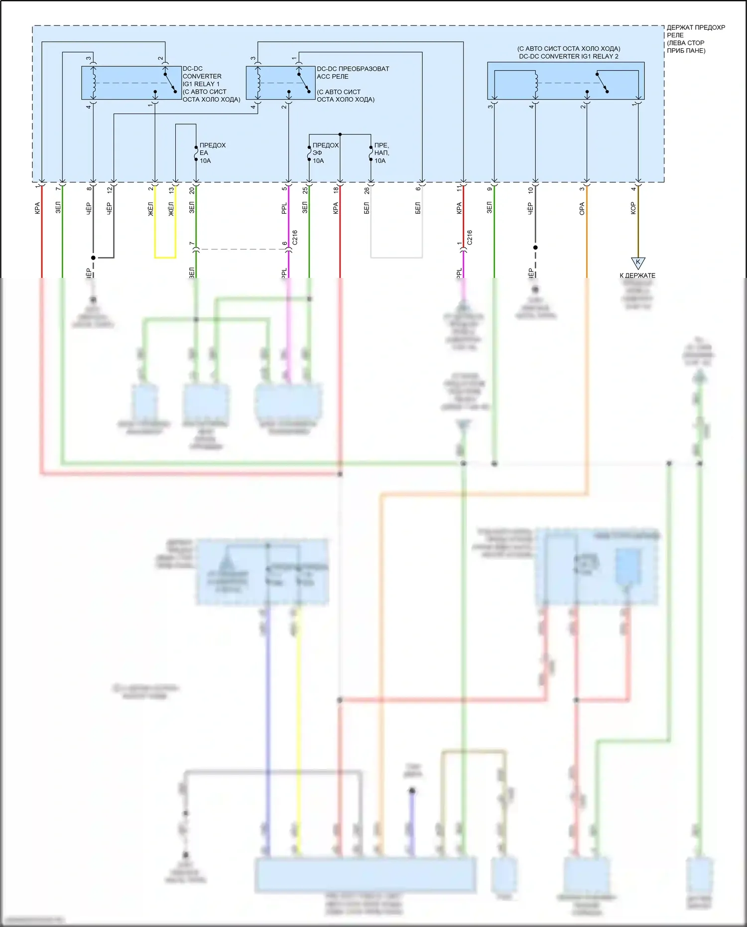 Odyssey (North America) Honda V рестайлинг (2017-2020): Электросхема блока предохранителей реле (8 из 10) 