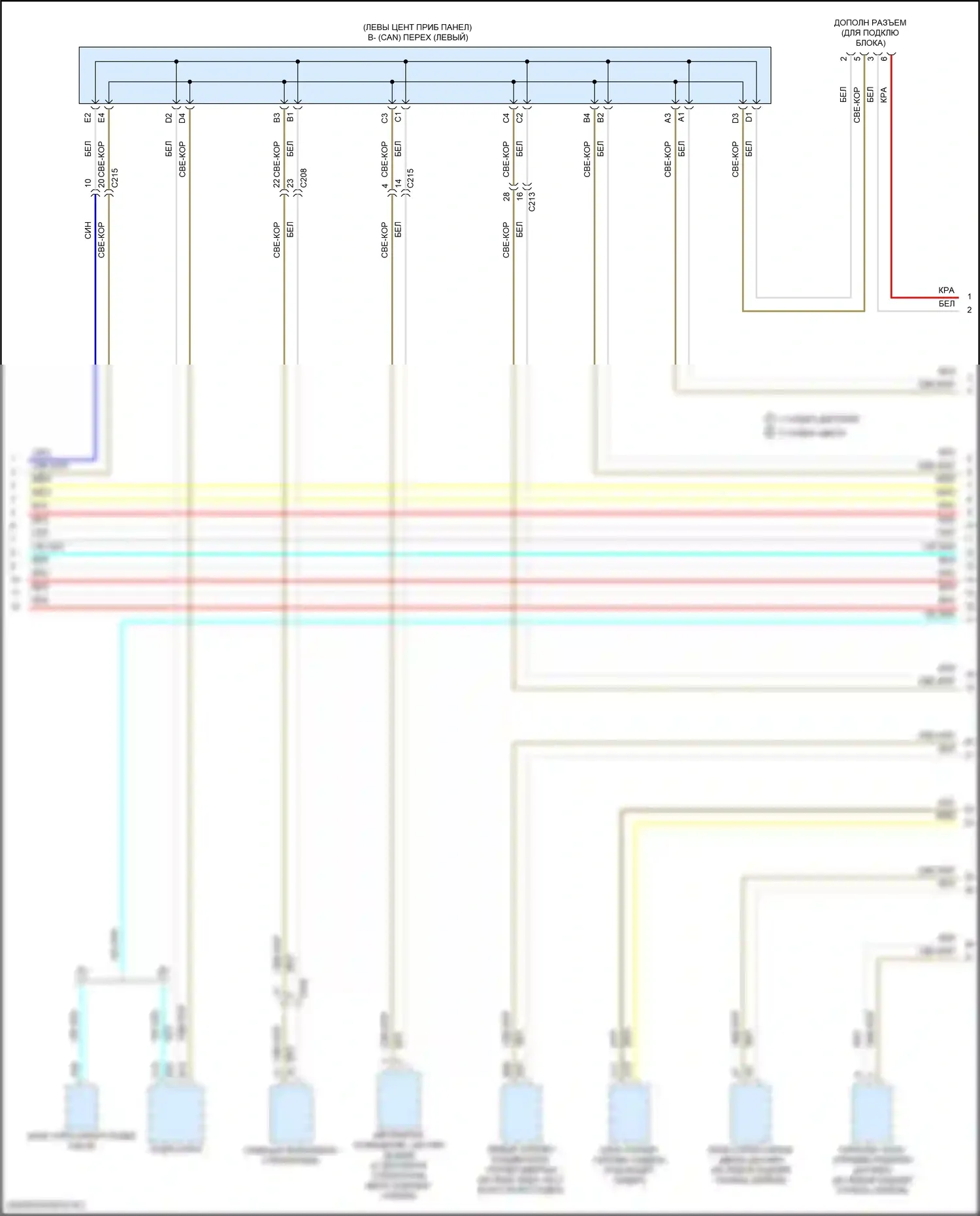 Odyssey (North America) Honda V рестайлинг (2017-2020): Can шина электросхема (2 из 5) 
