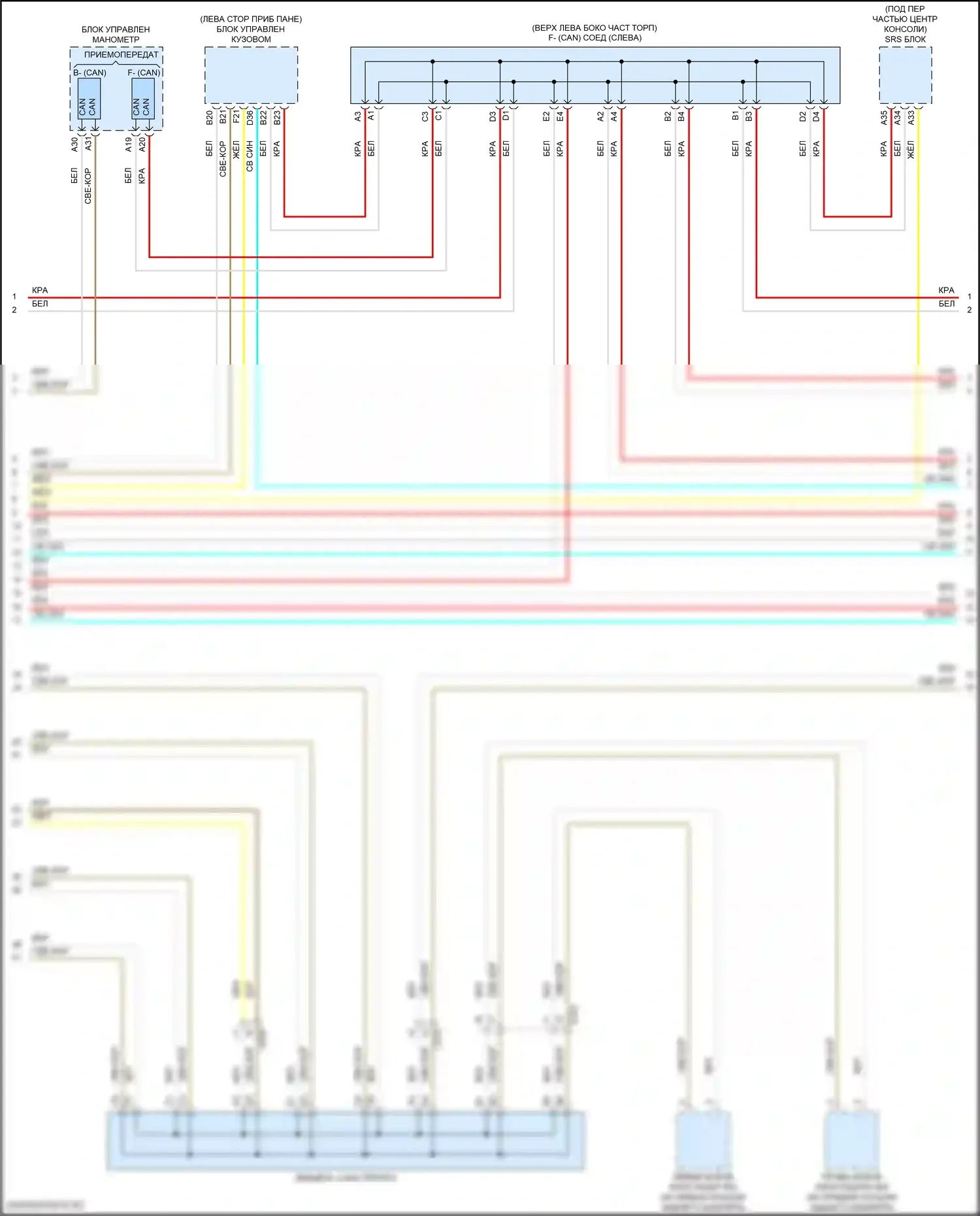 Odyssey (North America) Honda V рестайлинг (2017-2020): Can шина электросхема (3 из 5) 