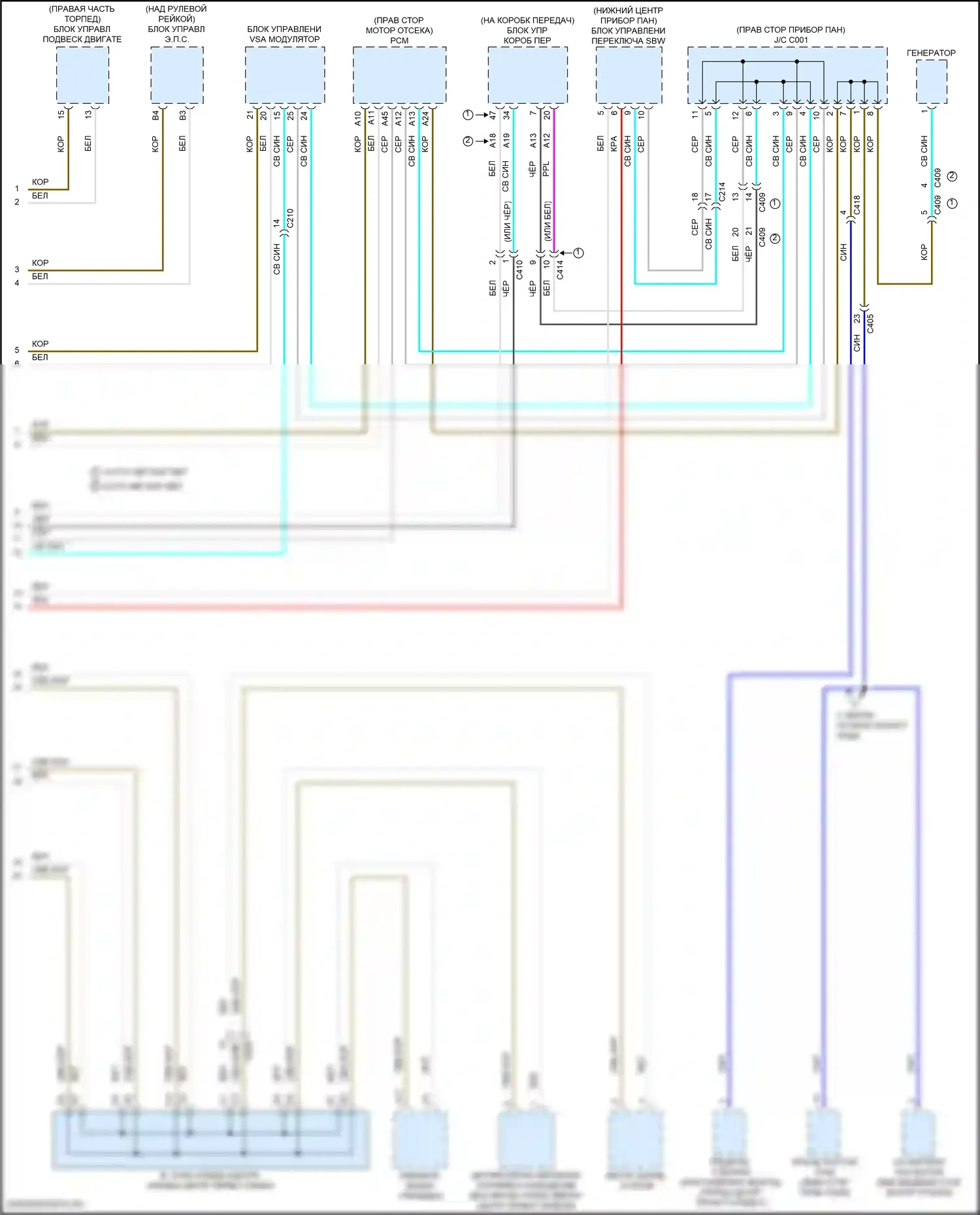 Odyssey (North America) Honda V рестайлинг (2017-2020): Can шина электросхема (5 из 5) 