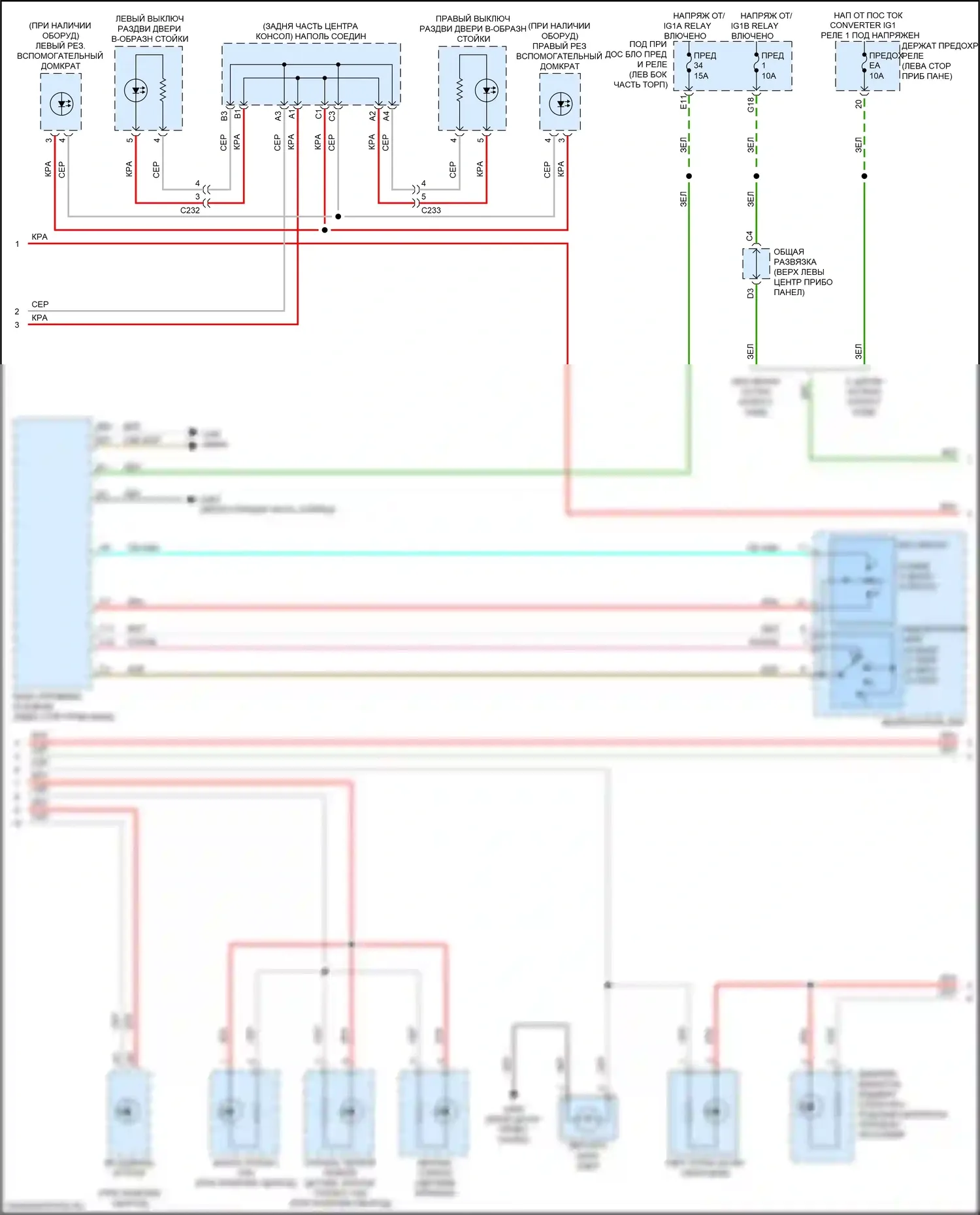 Odyssey (North America) Honda V рестайлинг (2017-2020): Электросхема подсветки приборной панели (2 из 3) 
