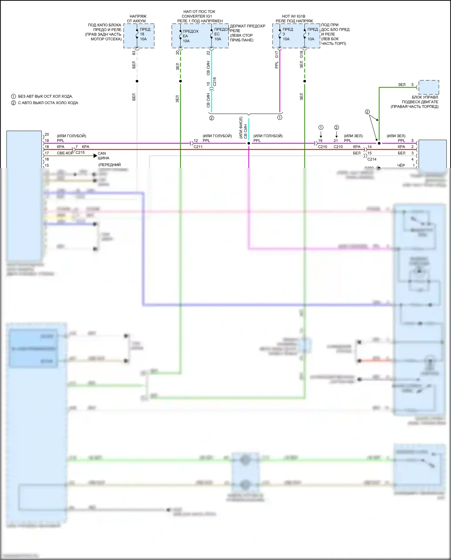 Odyssey (North America) Honda V рестайлинг (2017-2020): Электросхема многоцелевой камеры 