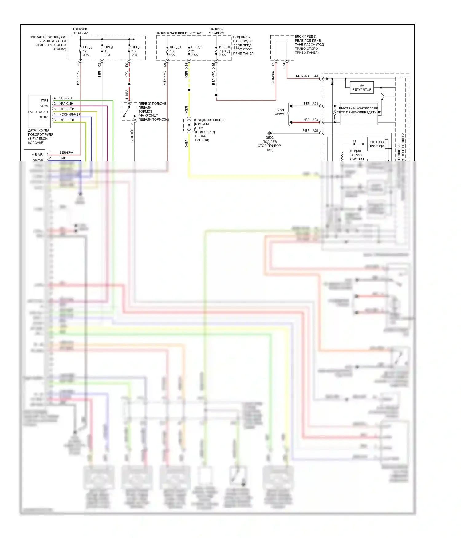 Odyssey Honda I (2004-2009): Антиблокировочная система abs электросхема 