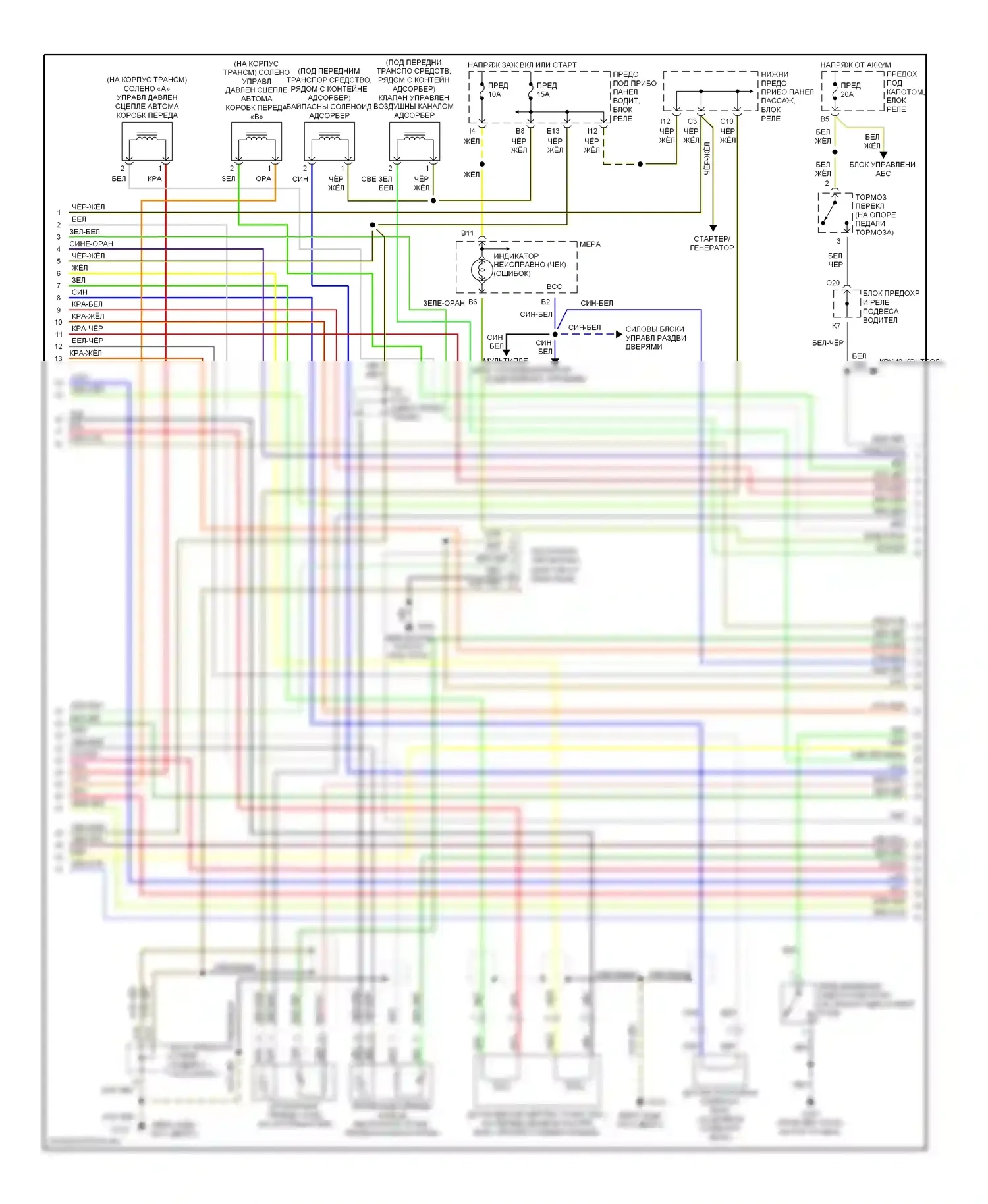Odyssey Honda II (1999-2003): Электросхема двигателя 3.5ls (2 из 4) 