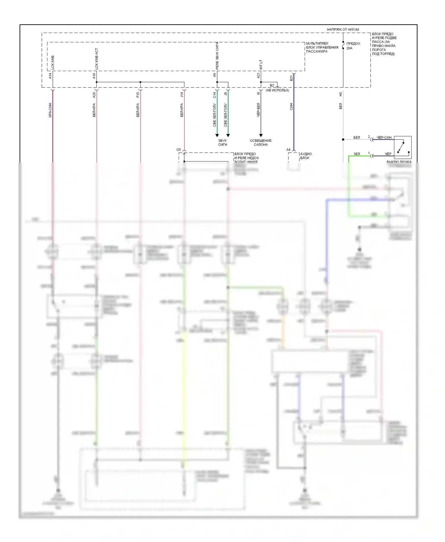 Odyssey Honda II (1999-2003): Сигнализации электросхема, ex (3 из 3) 