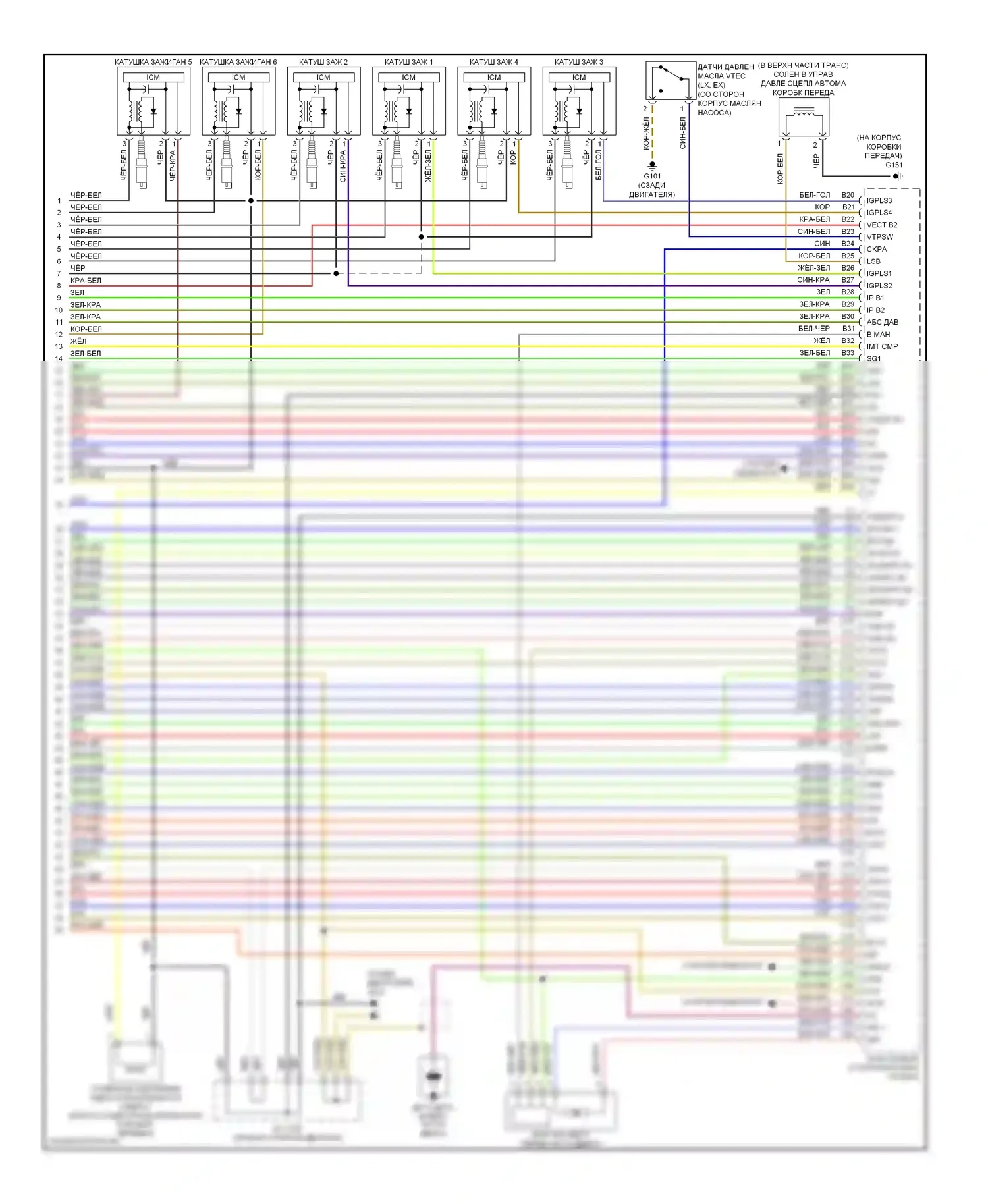 Odyssey Honda III (2003-2008): Электросхема двигателя электросхема двигателя (6 из 6) 