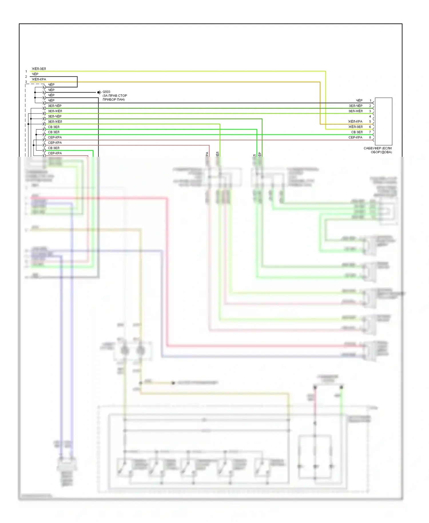Odyssey Honda III (2003-2008): Электросхема магнитолы, ex (2 из 2) 