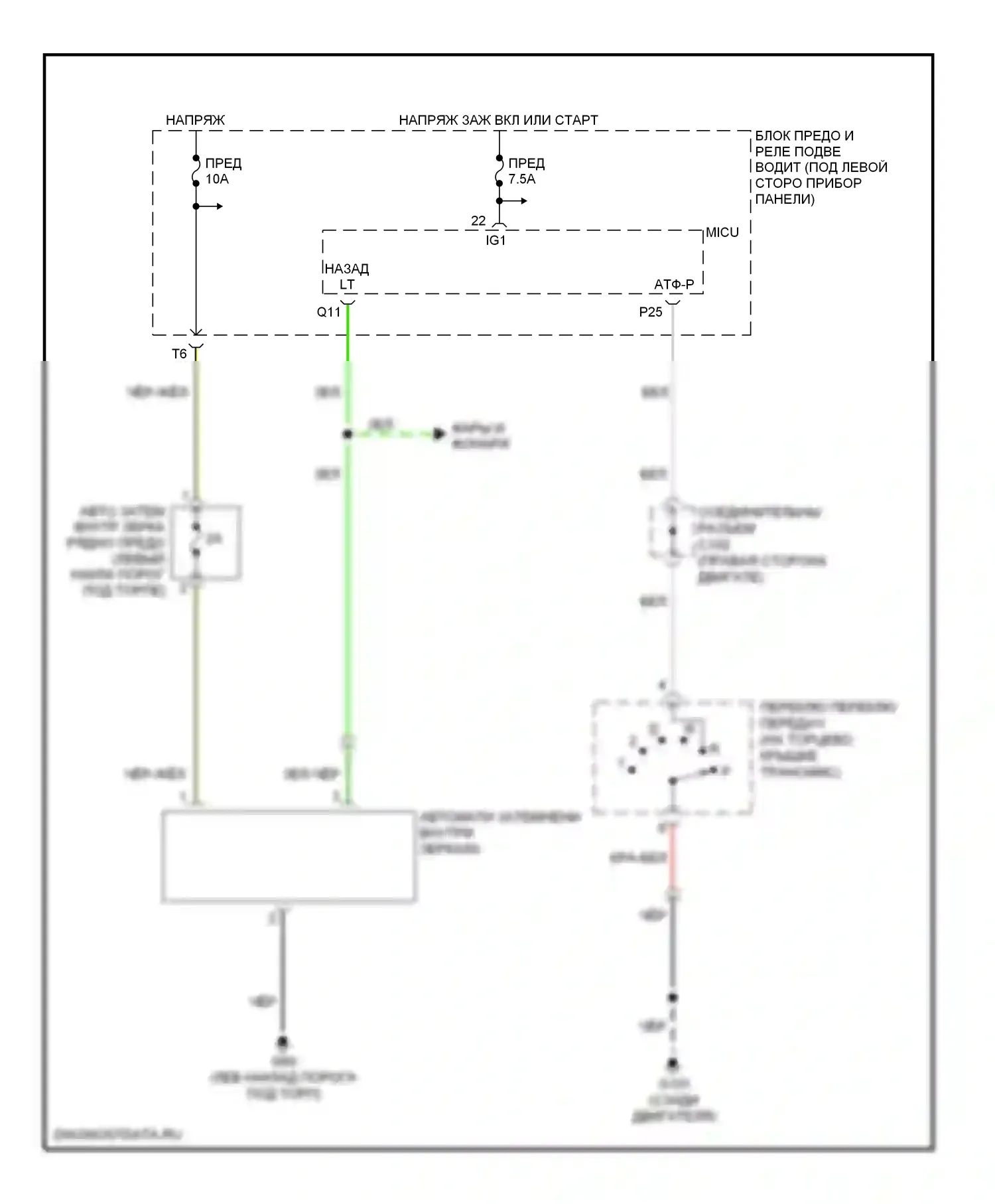 Odyssey Honda III (2003-2008): Автоматическая электросхема дневного/ночного зеркала, кроме гастролей 