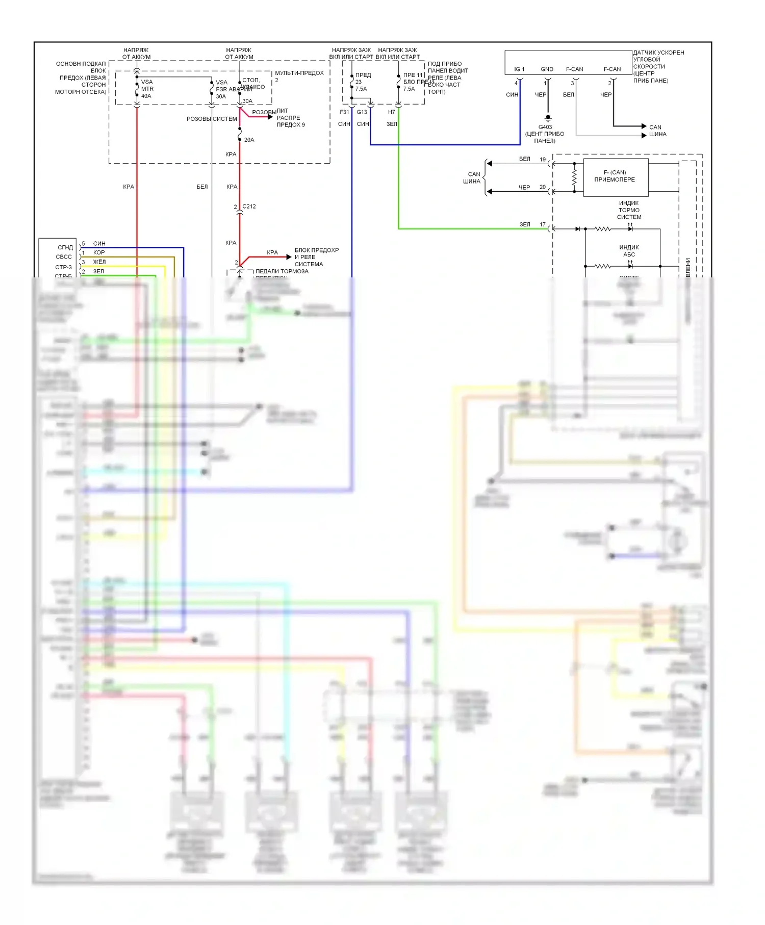 Odyssey Honda IV (2008-2013): Антиблокировочная система abs электросхема 