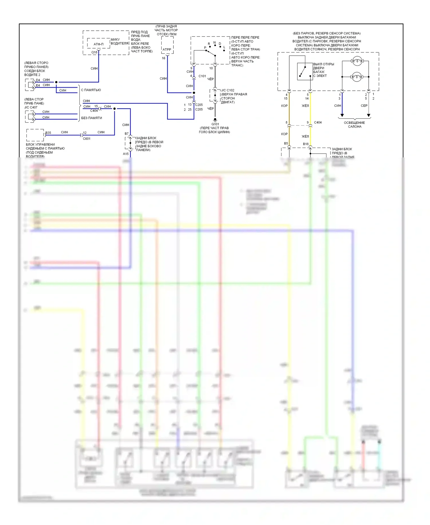 Odyssey Honda IV (2008-2013): Электросхема силовой двери багажника (2 из 2) 