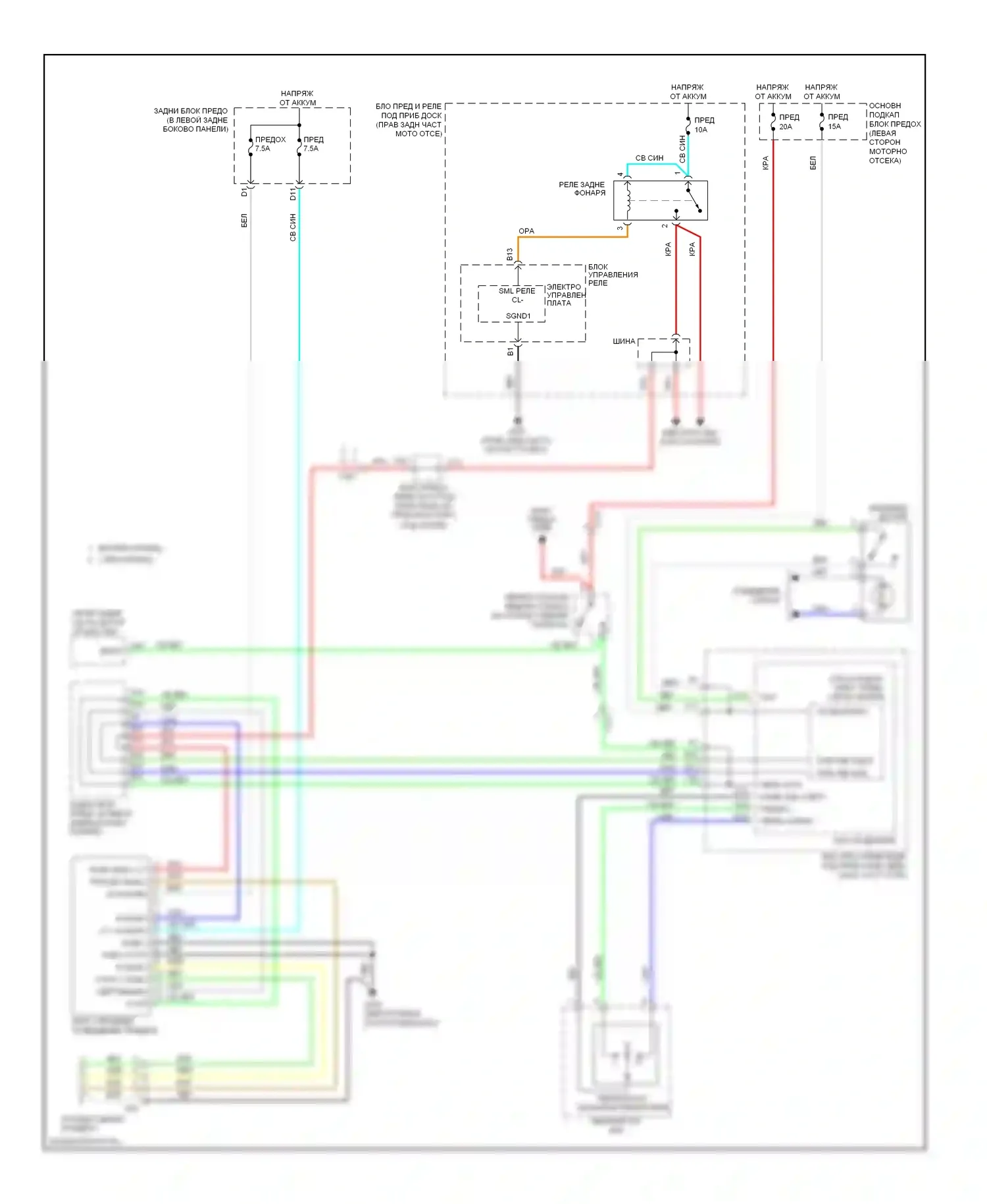 Odyssey Honda IV (2008-2013): Электросхема буксировки прицепа 