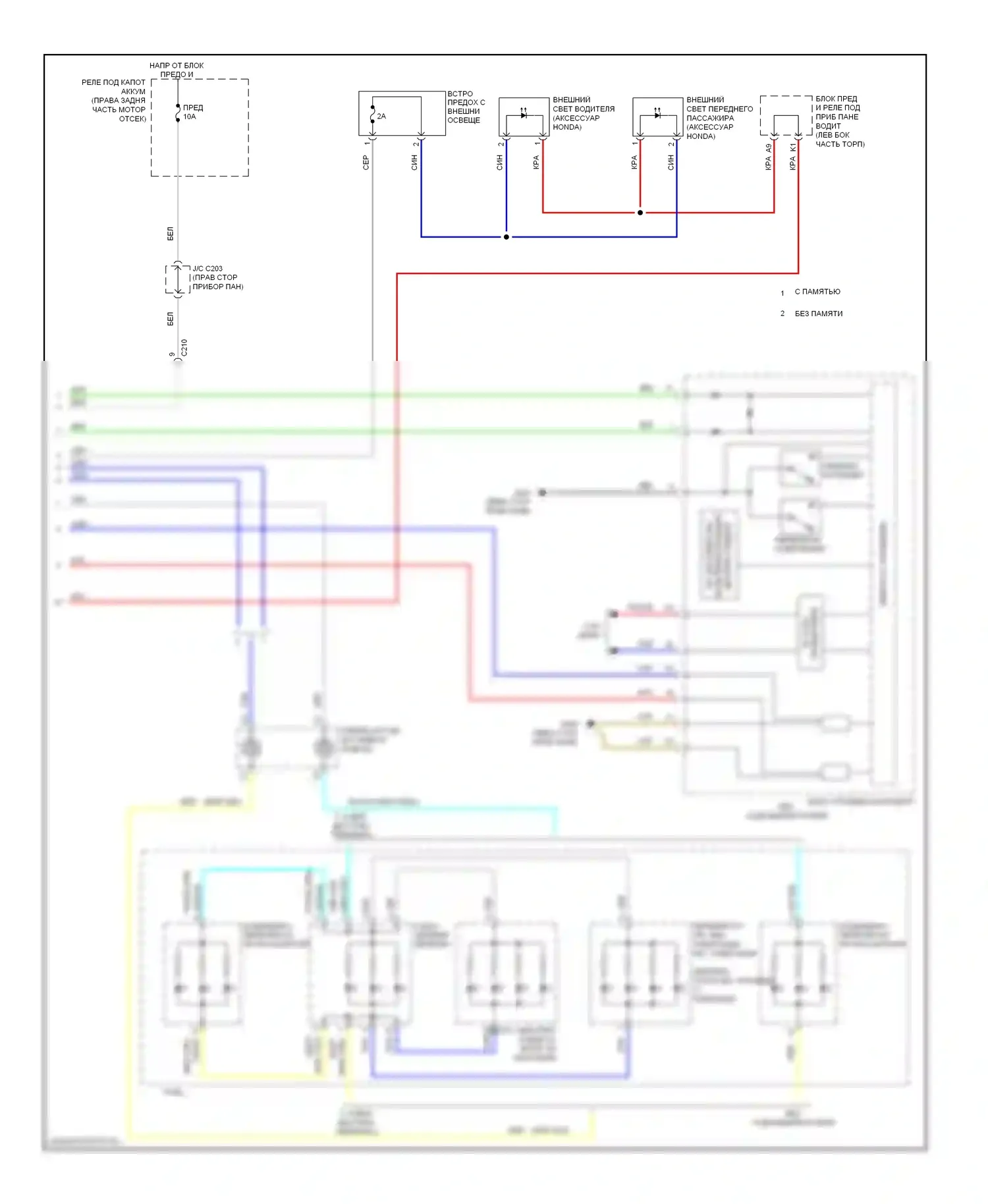 Odyssey Honda IV (2008-2013): Электросхема подсветки приборной панели (4 из 4) 