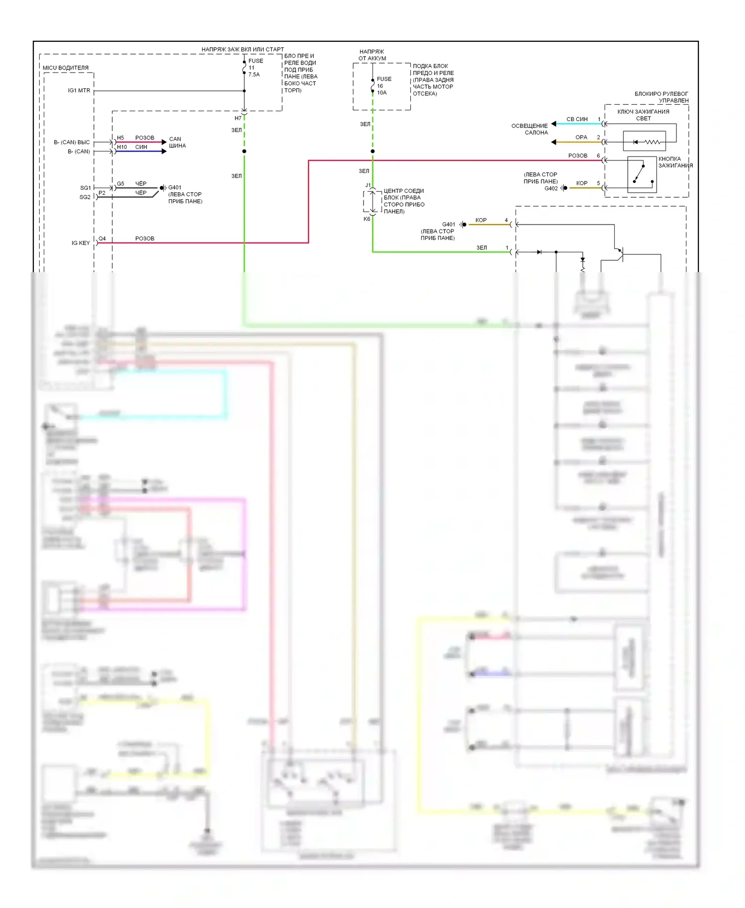 Odyssey Honda IV (2008-2013): Электросхема утора 