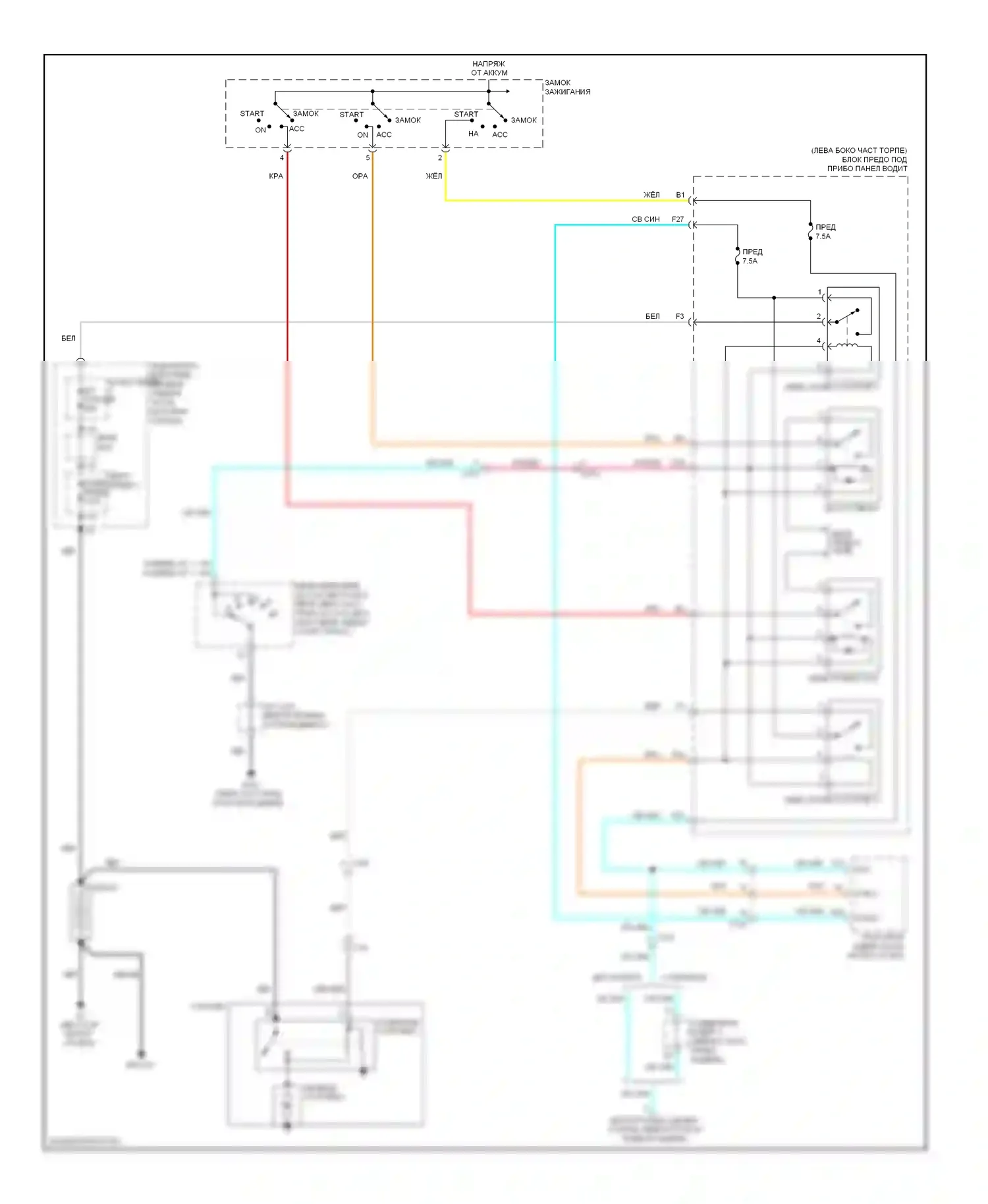 Odyssey Honda IV (2008-2013): Электросхема стартера 
