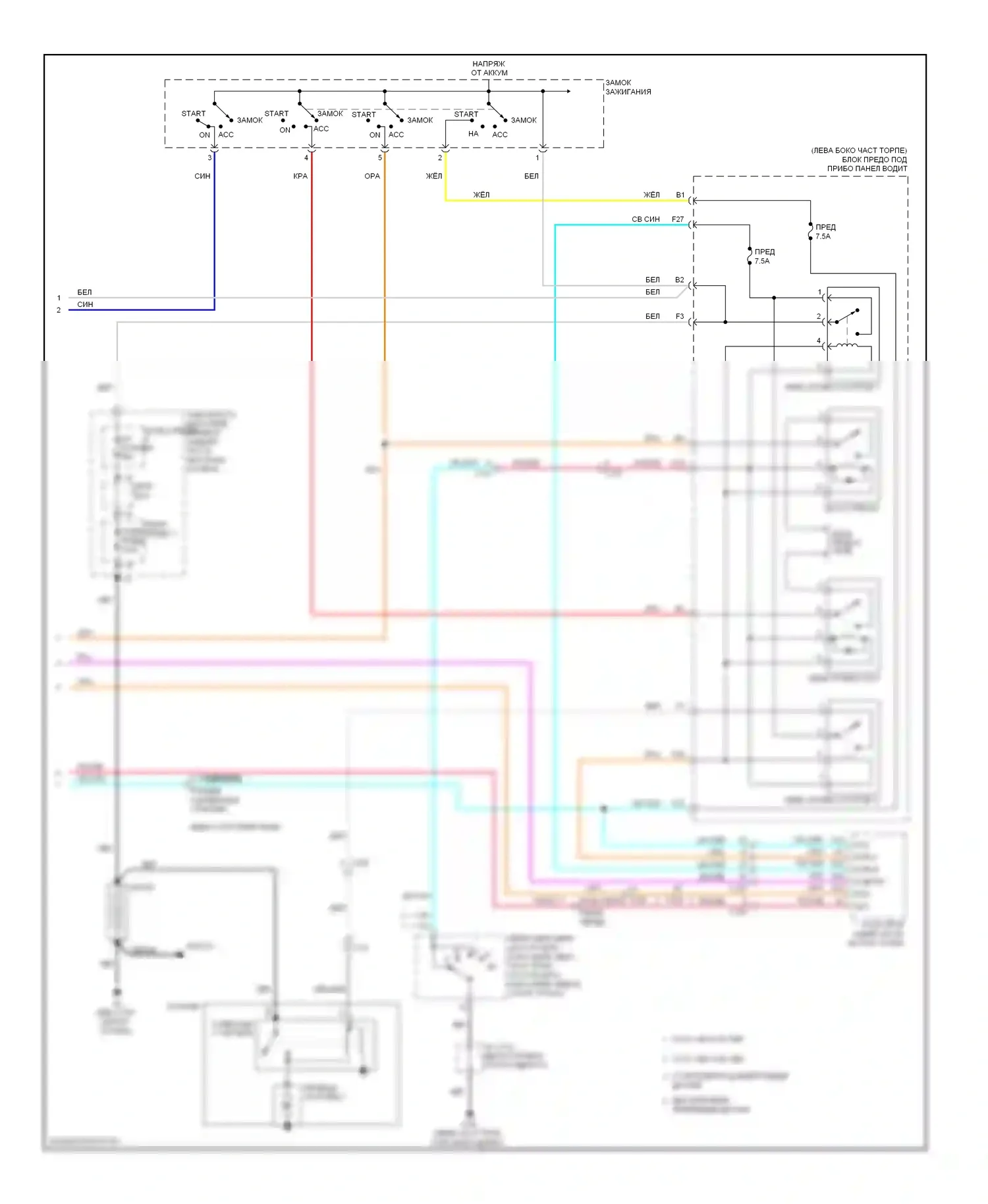 Odyssey Honda IV (2008-2013): Электросхема удаленного стартера (2 из 2) 