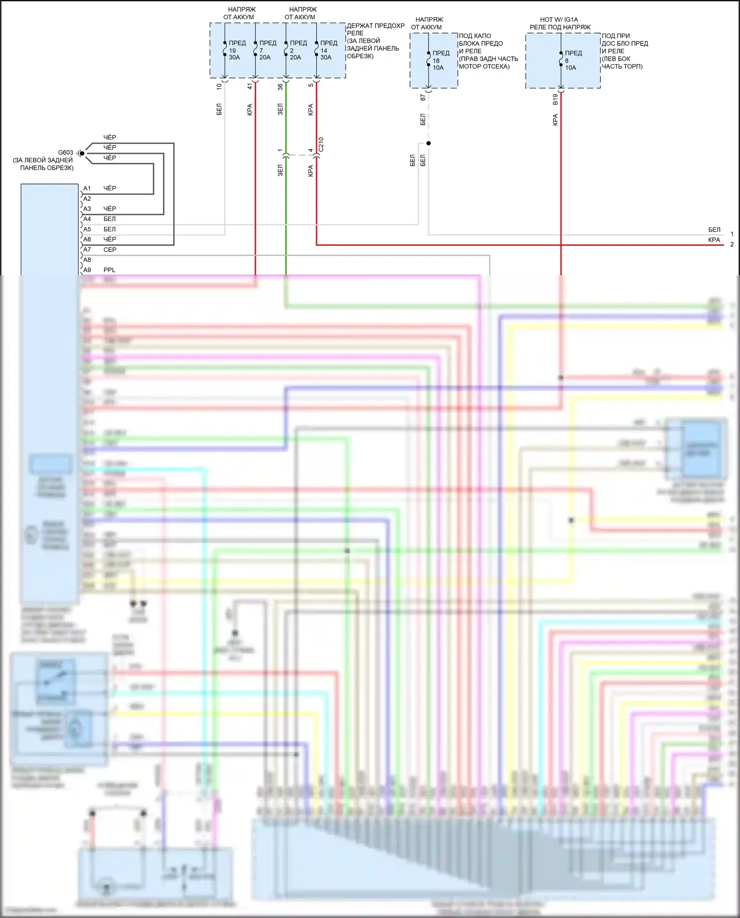 Odyssey Honda V рестайлинг 2 (2020-2024): Электросхема раздвижной двери (1 из 4) 