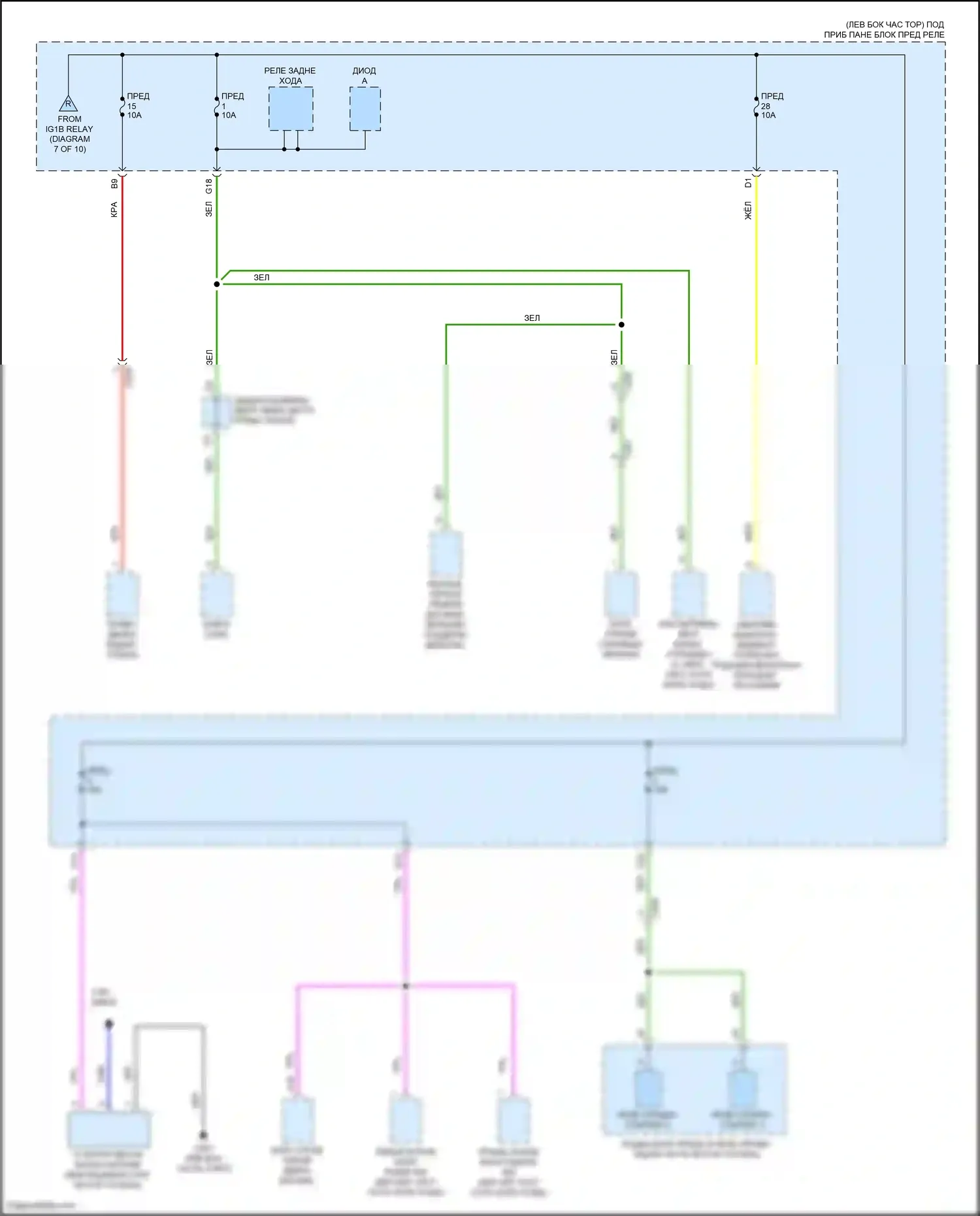 Odyssey Honda V рестайлинг 2 (2020-2024): Электросхема блока предохранителей реле (10 из 10) 