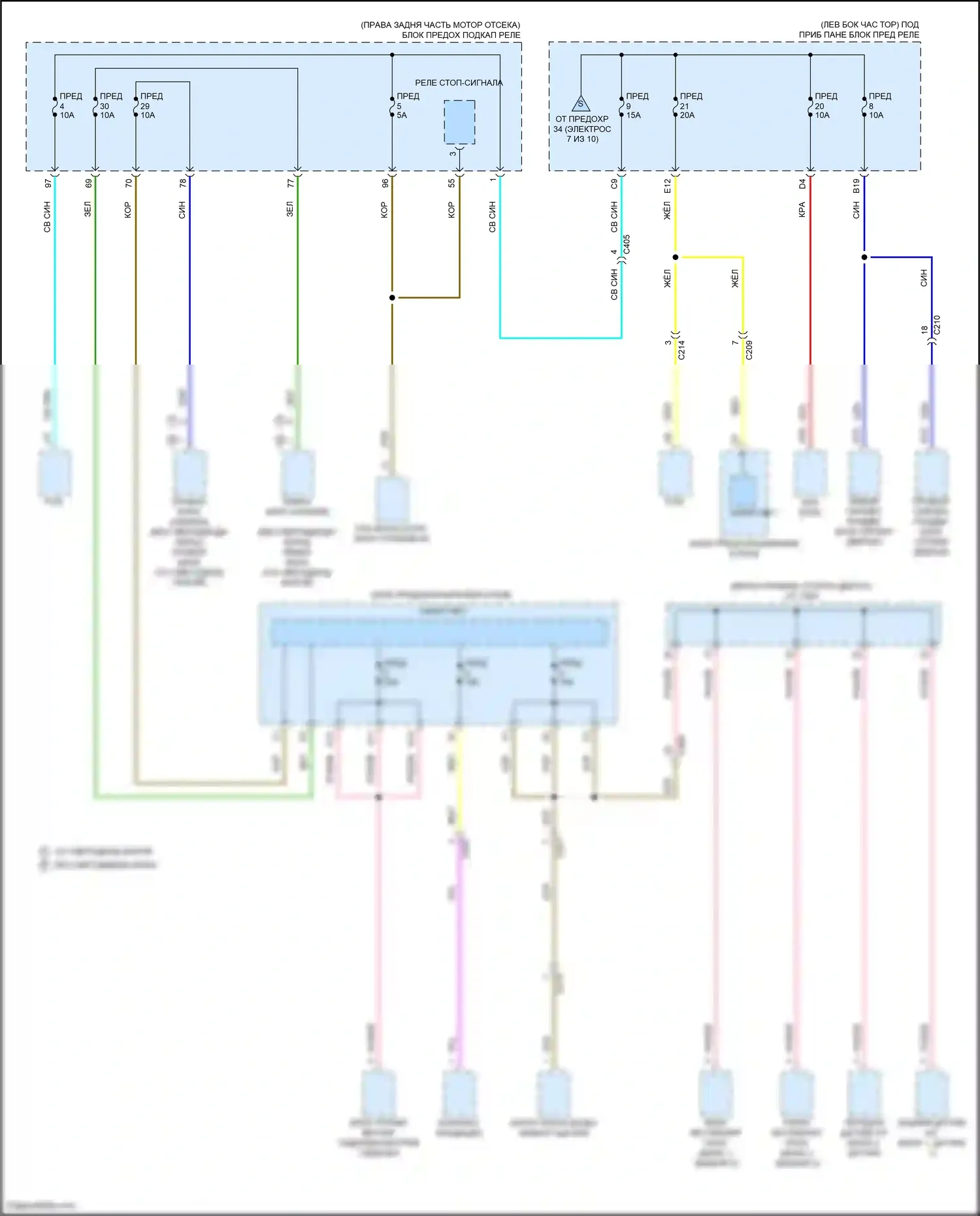 Odyssey Honda V рестайлинг 2 (2020-2024): Электросхема блока предохранителей реле (6 из 10) 