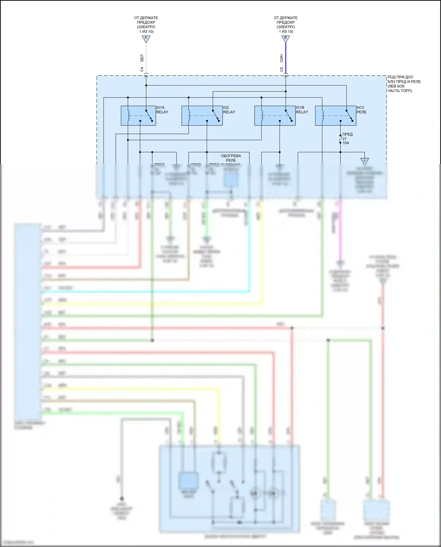 Odyssey Honda V рестайлинг 2 (2020-2024): Электросхема блока предохранителей реле (7 из 10) 