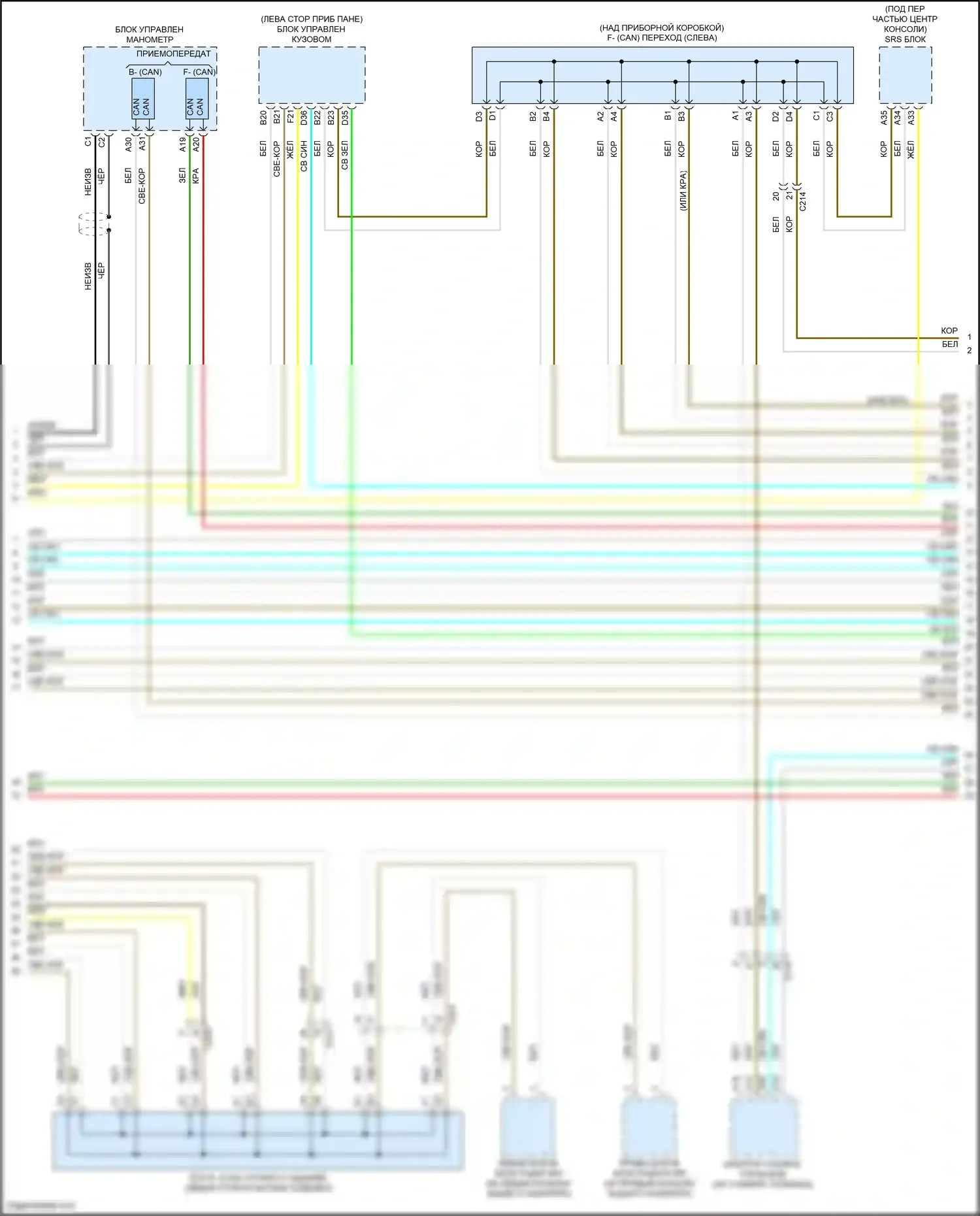Odyssey Honda V рестайлинг 2 (2020-2024): Can шина электросхема (3 из 5) 