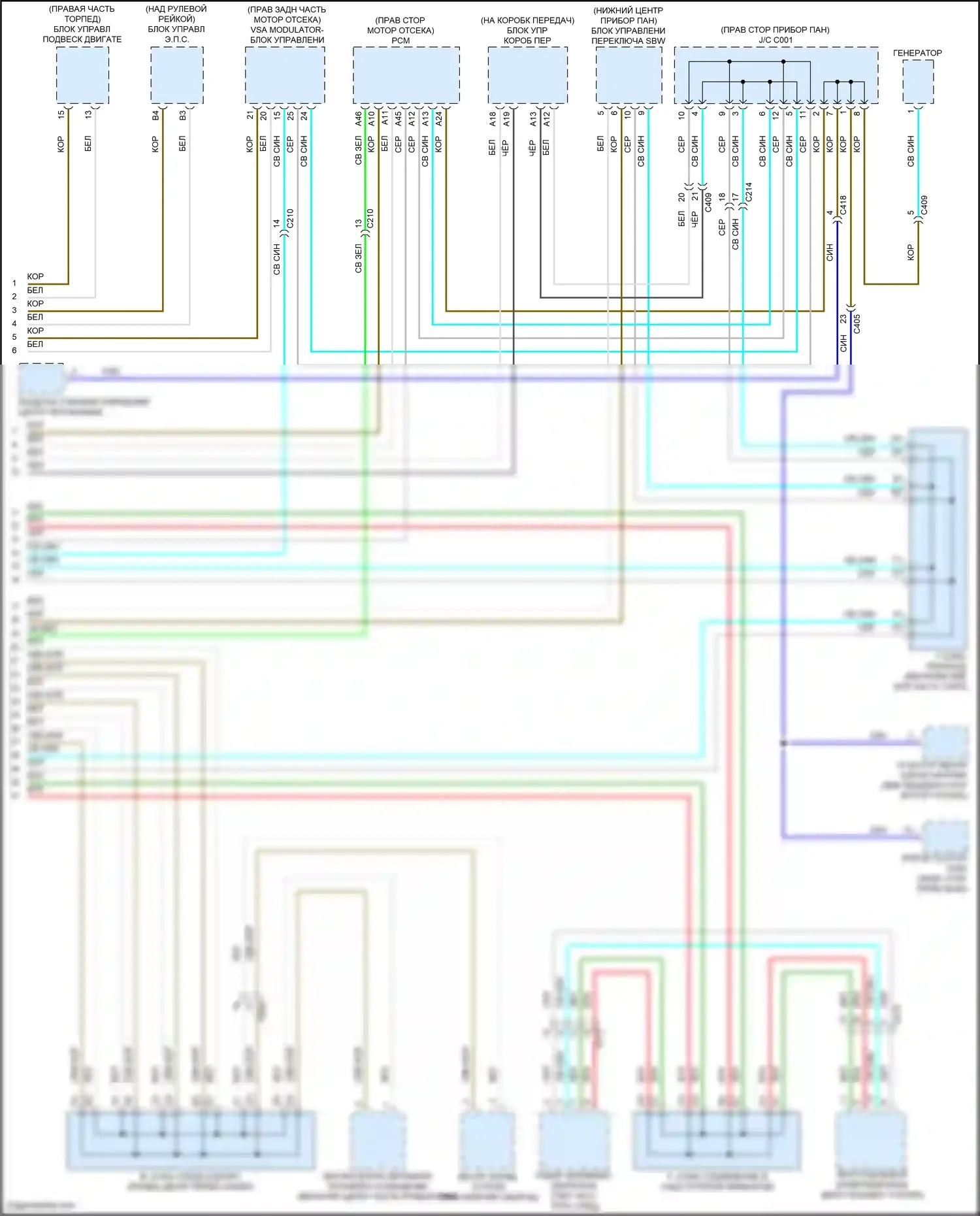 Odyssey Honda V рестайлинг 2 (2020-2024): Can шина электросхема (5 из 5) 