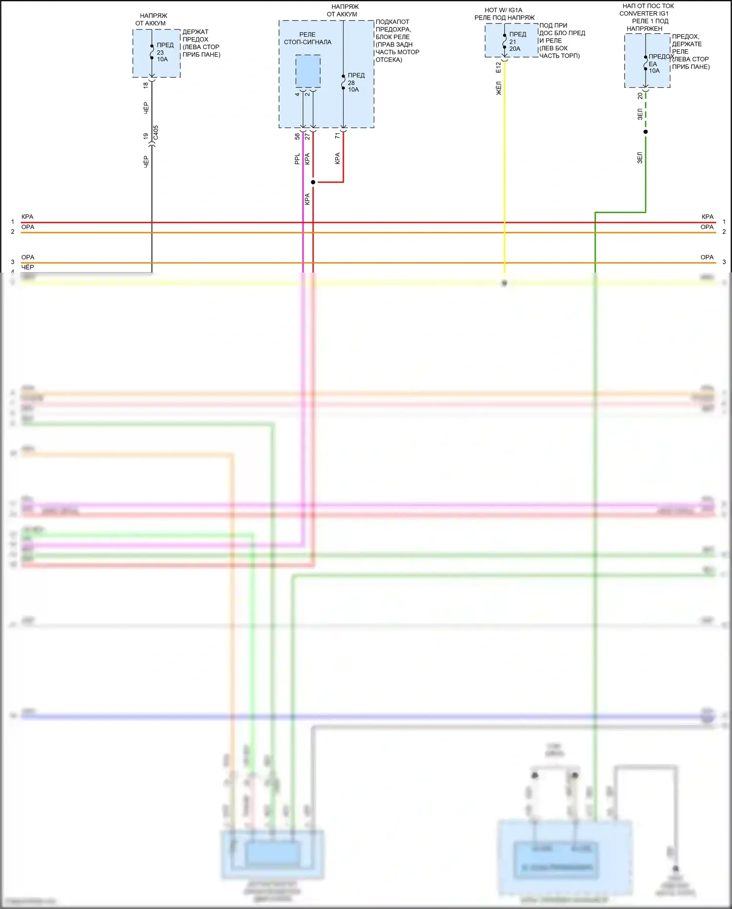 Odyssey Honda V рестайлинг 2 (2020-2024): Электросхема двигателя 3.5l (2 из 8) 