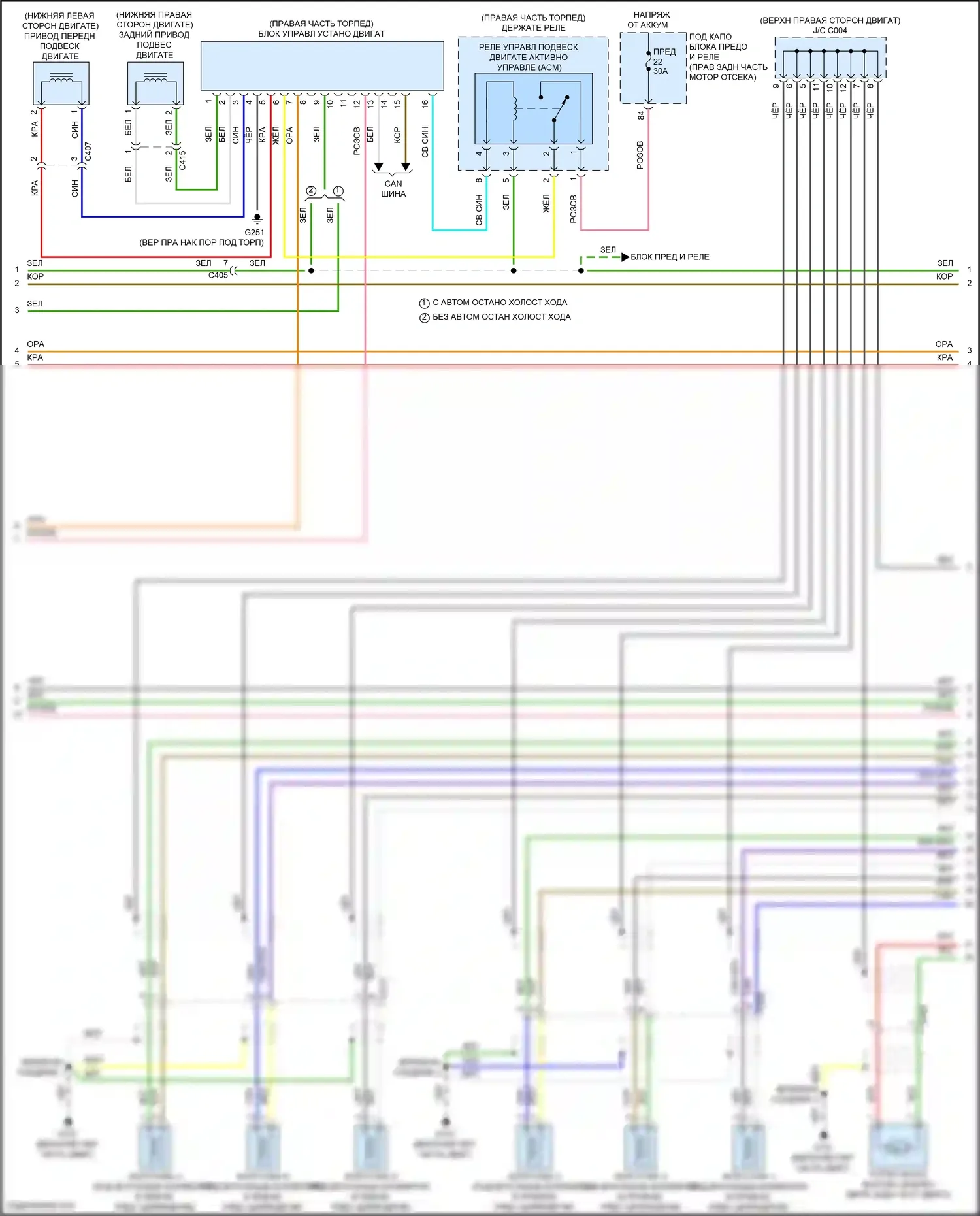 Odyssey Honda V рестайлинг 2 (2020-2024): Электросхема двигателя 3.5l (4 из 8) 