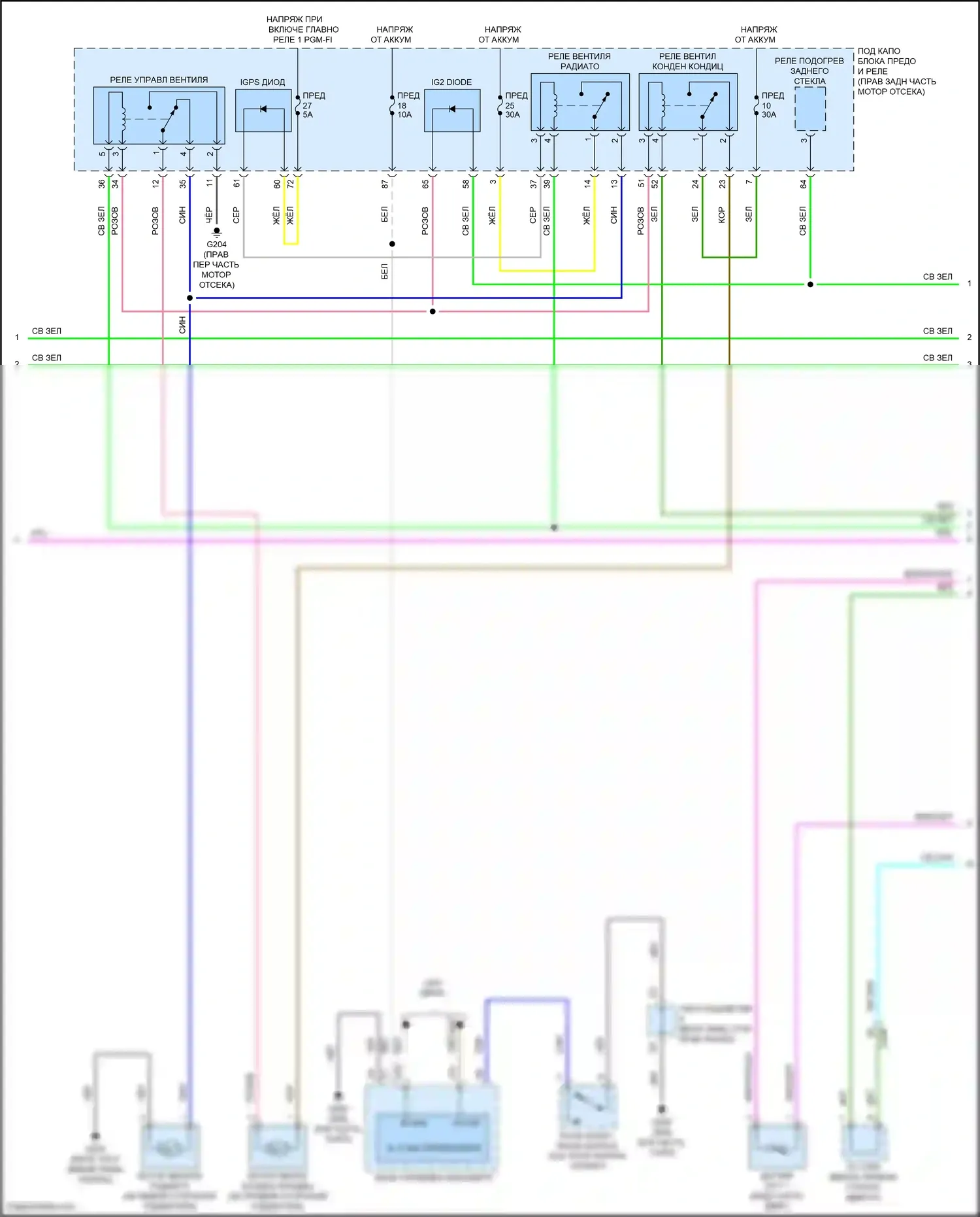 Odyssey Honda V рестайлинг 2 (2020-2024): Электросхема климат контроля (3 из 4) 