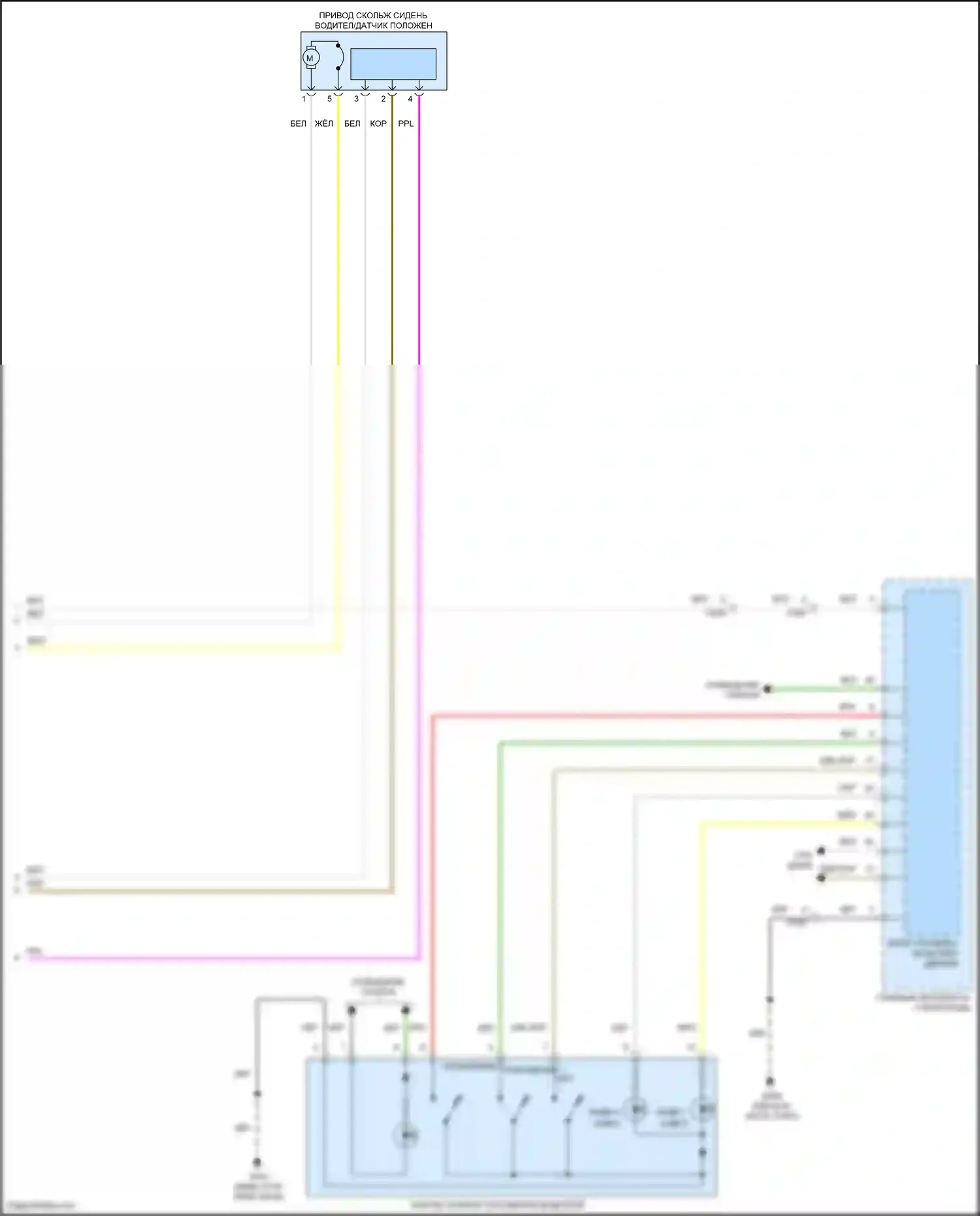 Odyssey Honda V рестайлинг 2 (2020-2024): Электросхема сиденья памяти (2 из 2) 