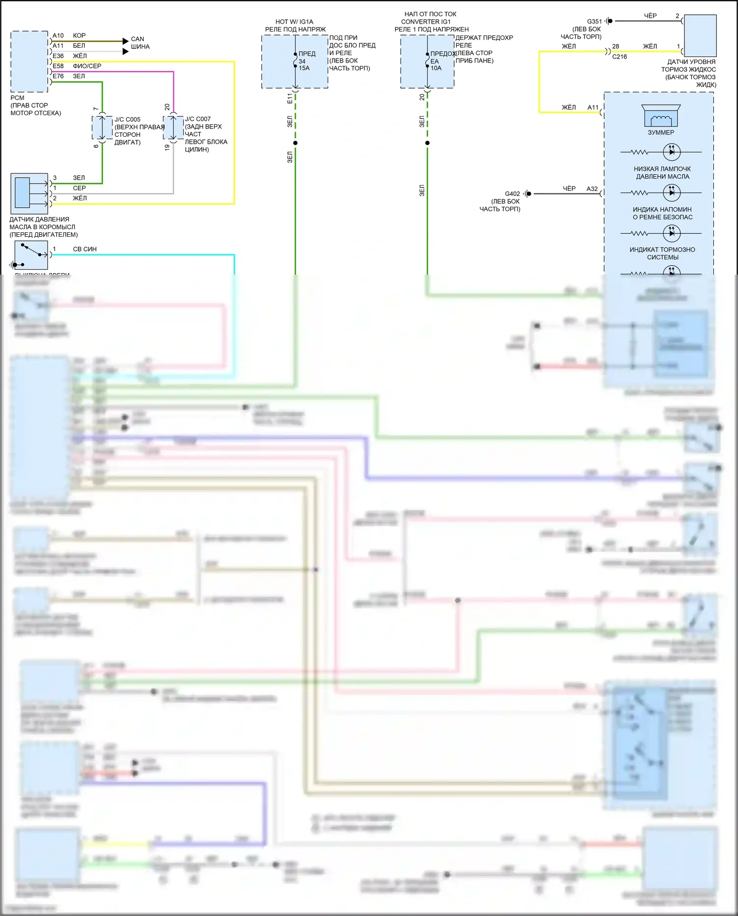 Odyssey Honda V рестайлинг 2 (2020-2024): Электросхема утора 