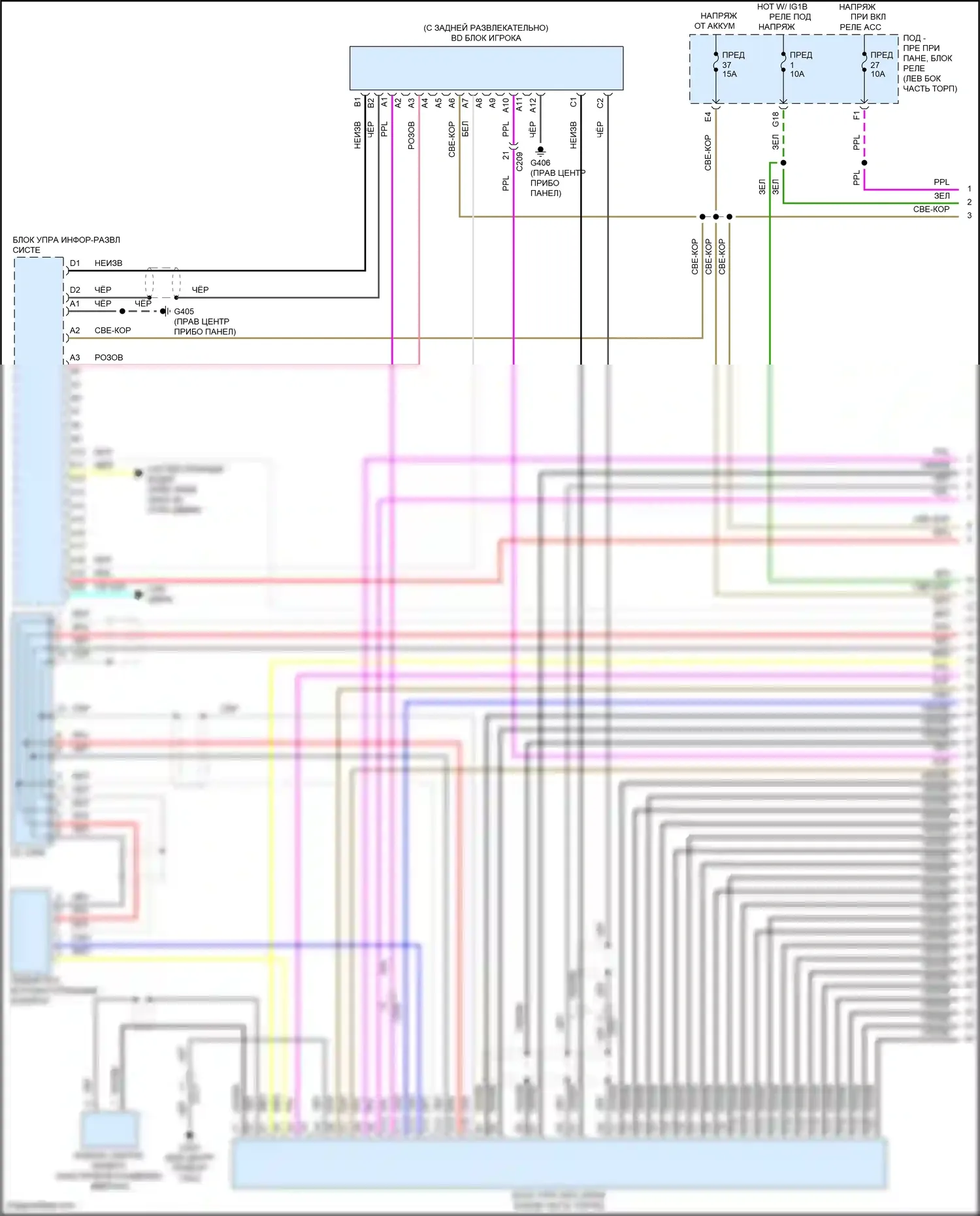 Odyssey Honda V рестайлинг 2 (2020-2024): Электросхема навигации, 7 динамиков (1 из 6) 